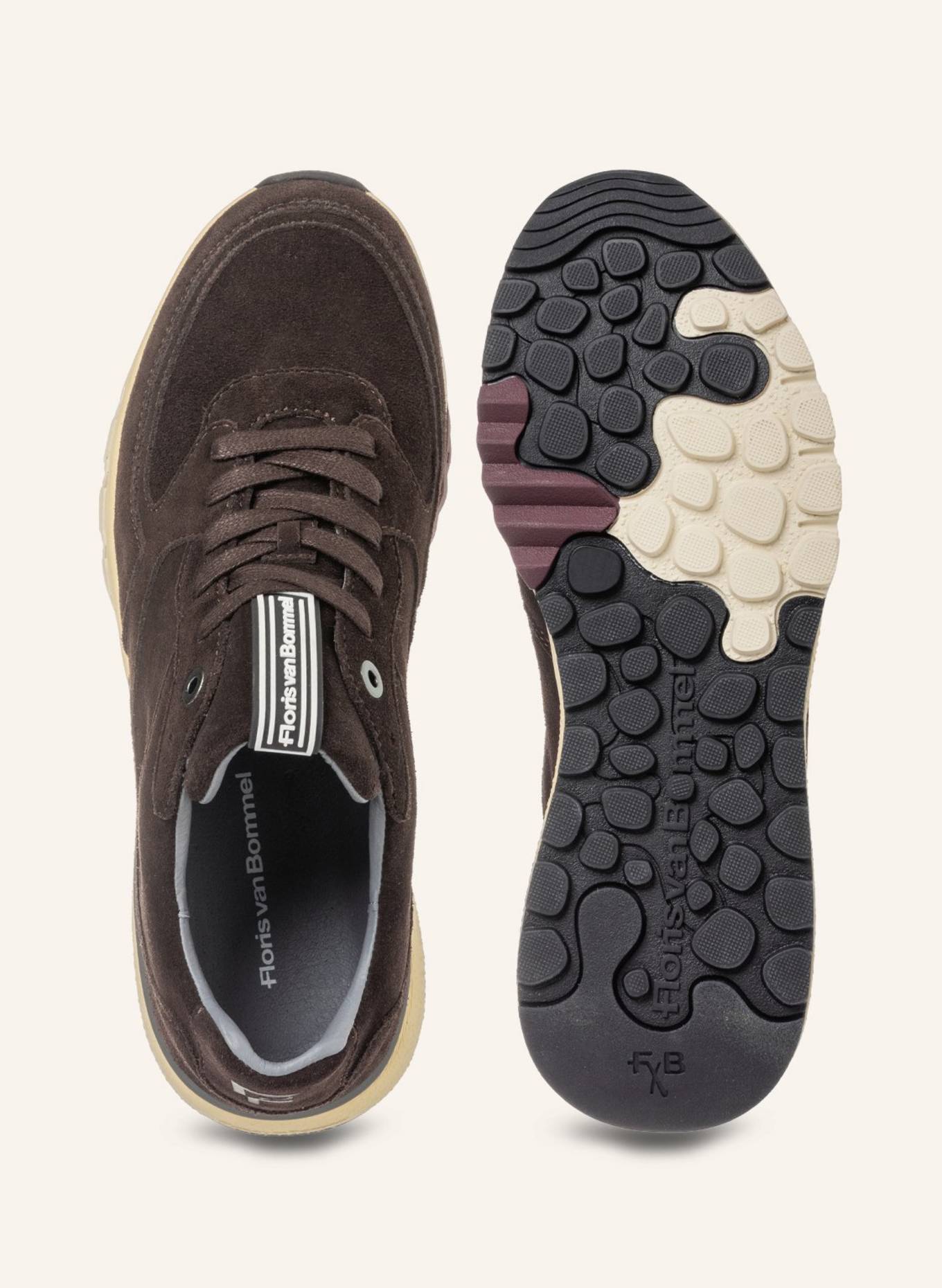 Floris van Bommel Sneaker DE TREENER 07: DUNKELBRAUN