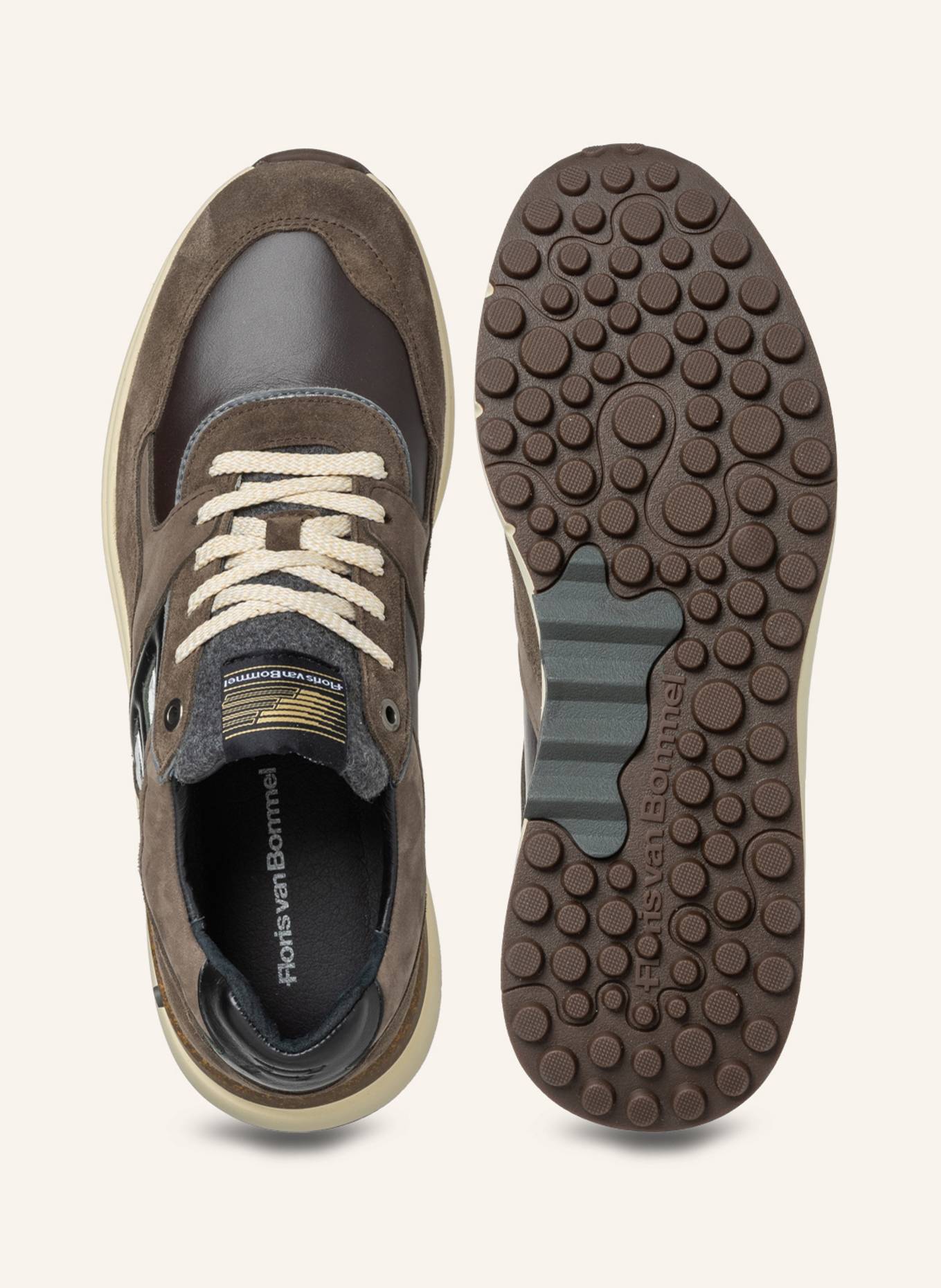 Floris van Bommel Sneaker DE TRIKKER 01: BRAUN