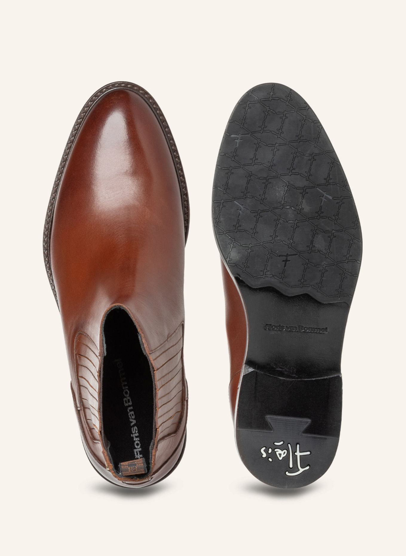 Floris van Bommel Chelsea-Boots ZELMI 02: COGNAC