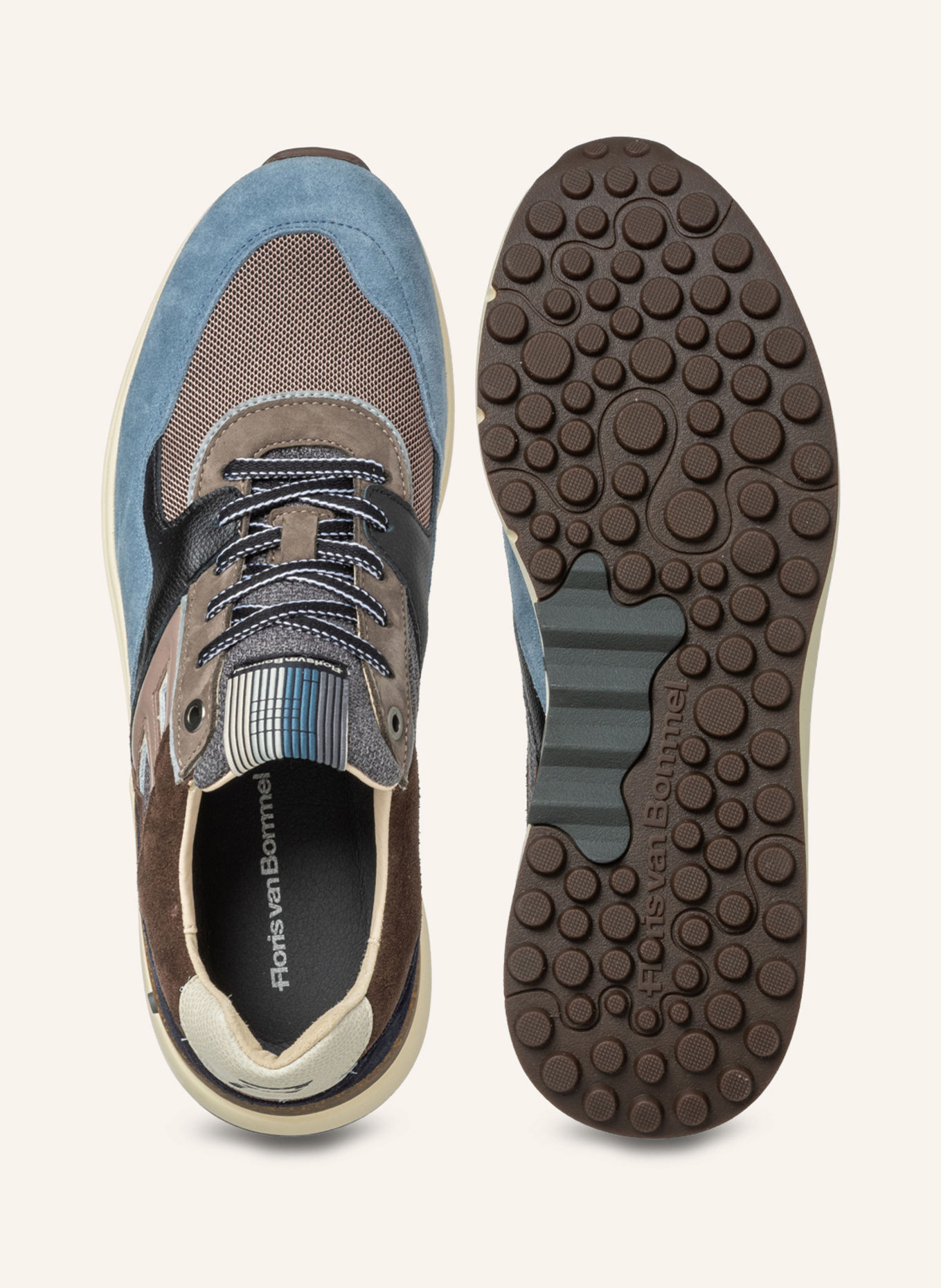 Floris van Bommel DE TRIKKER 01 Sneakers: BROWN