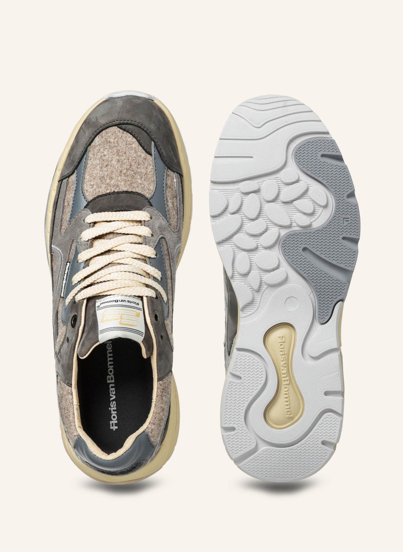 Floris van Bommel Sneaker DE REZER 01: DUNKELGRAU
