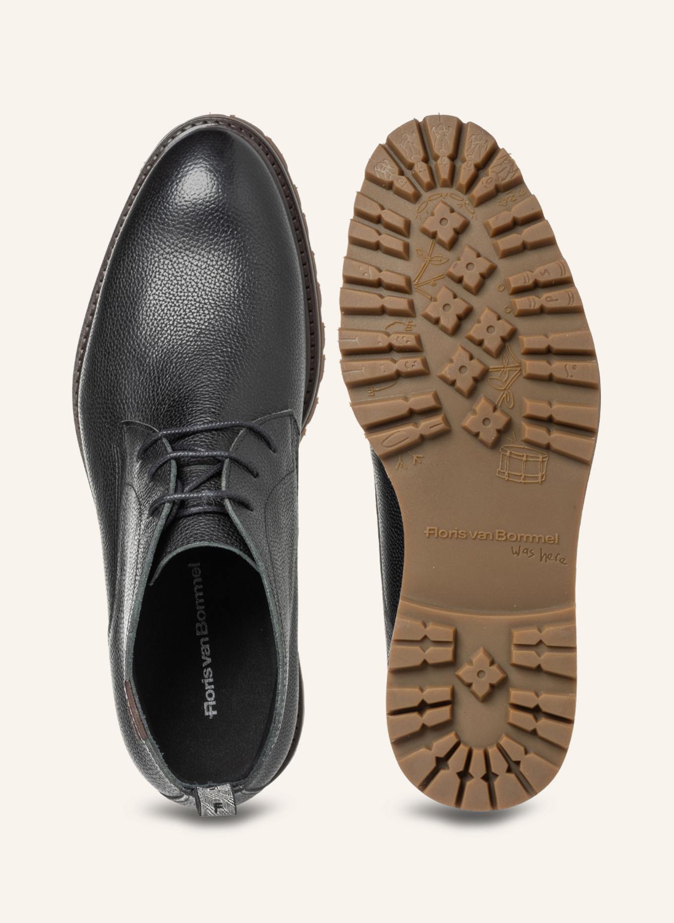 Floris van Bommel Schnürboots STURDI 01: SCHWARZ