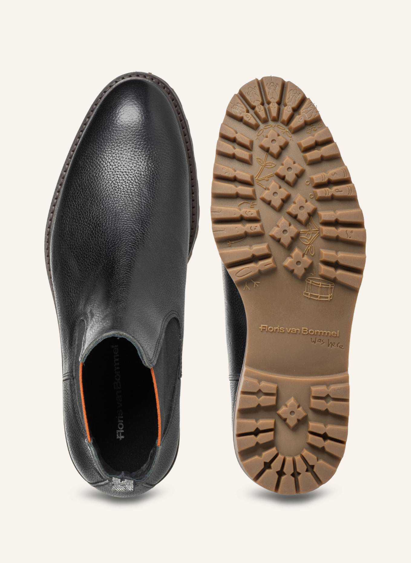 Floris van Bommel Chelsea-Boots STURDI 04: SCHWARZ