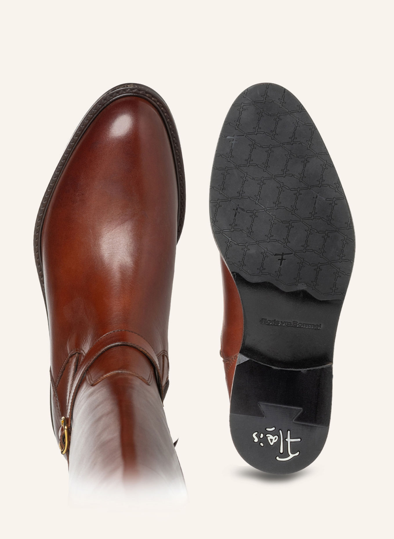 Floris van Bommel Stiefel ZELMI 04: COGNAC