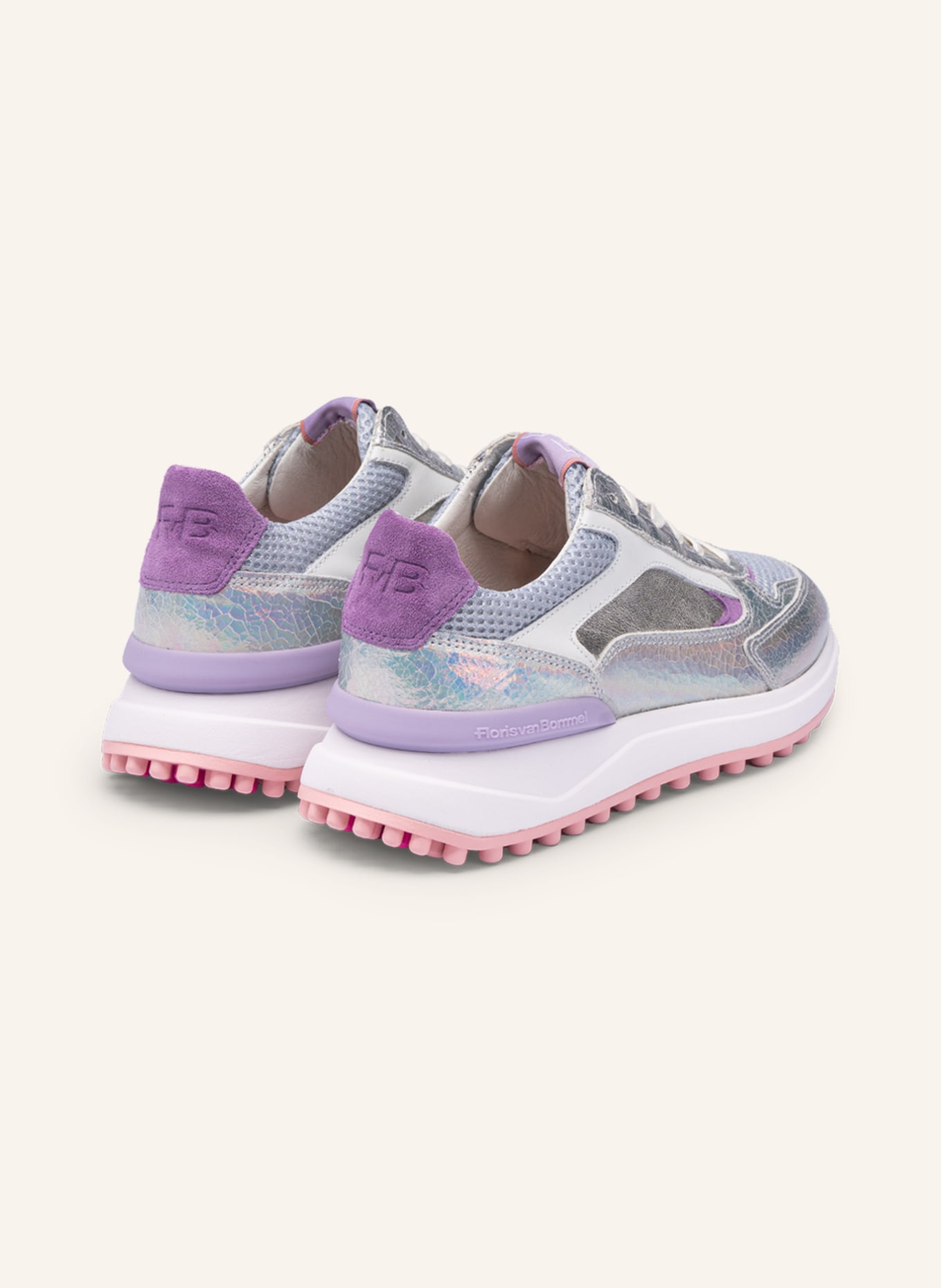 Floris van Bommel Sneaker NOPPI 19, Farbe: SILBER/ PINK (Bild 2)