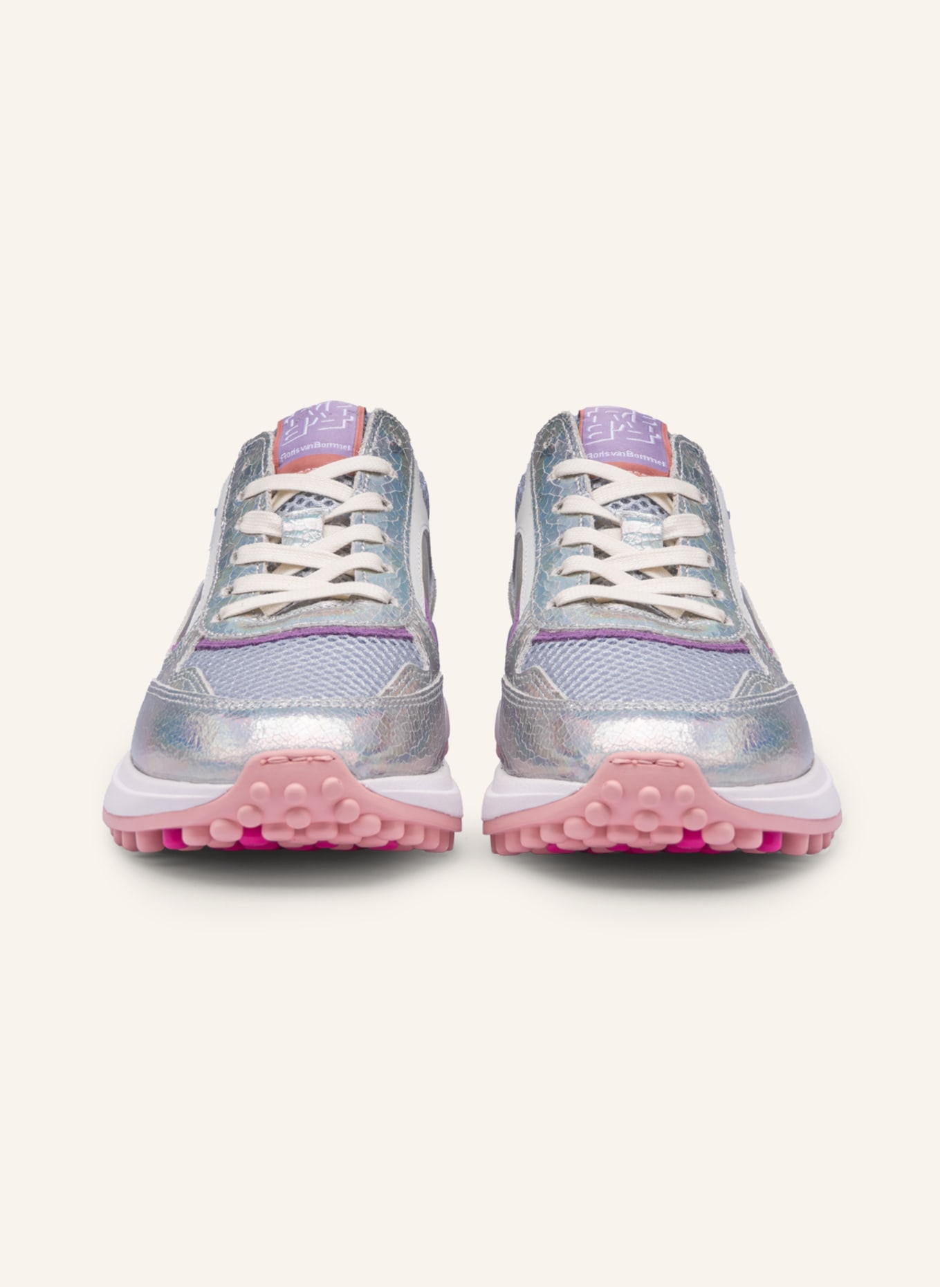 Floris van Bommel Sneaker NOPPI 19, Farbe: SILBER/ PINK (Bild 3)