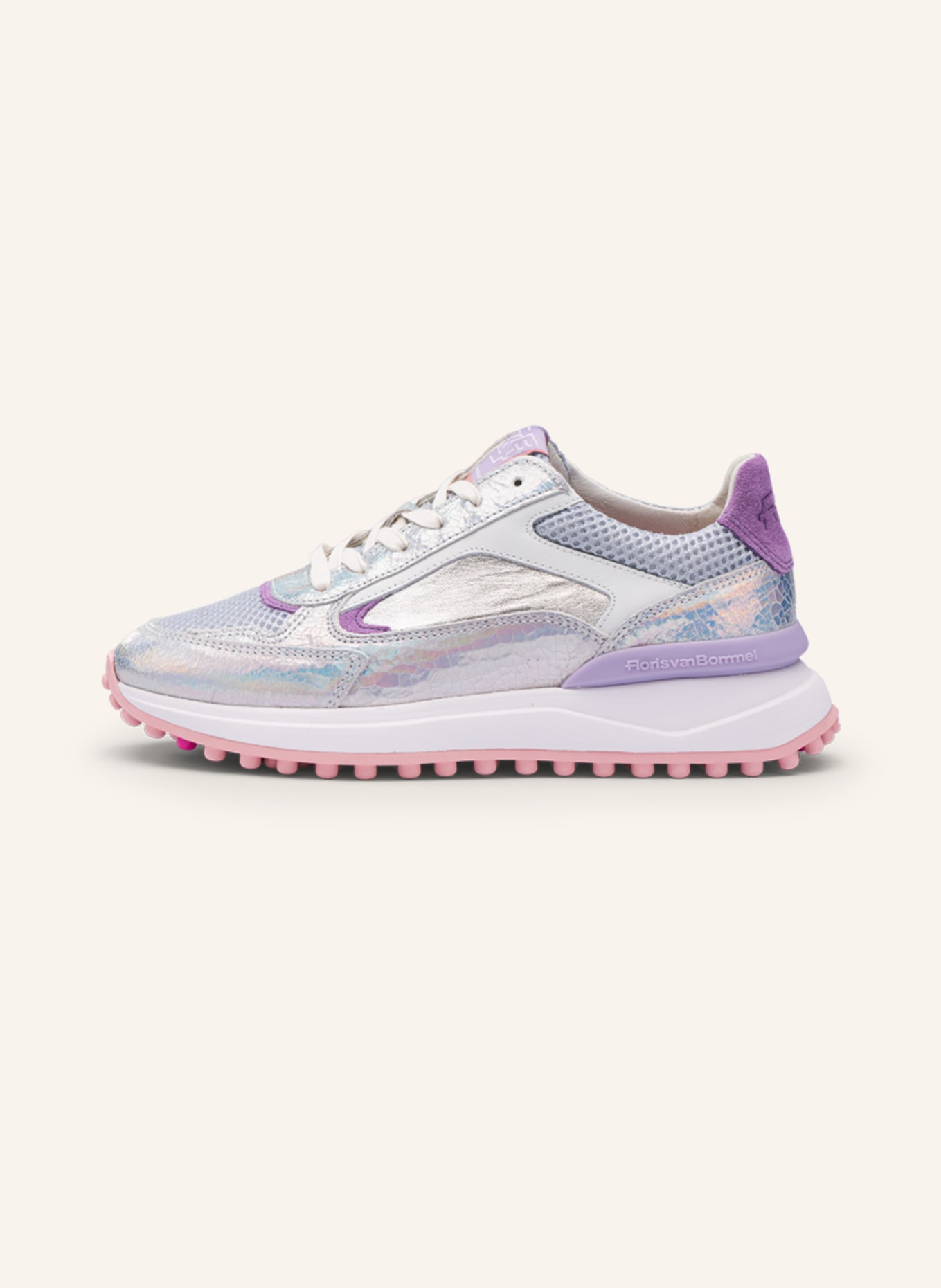 Floris van Bommel Sneaker NOPPI 19, Farbe: SILBER/ PINK (Bild 4)