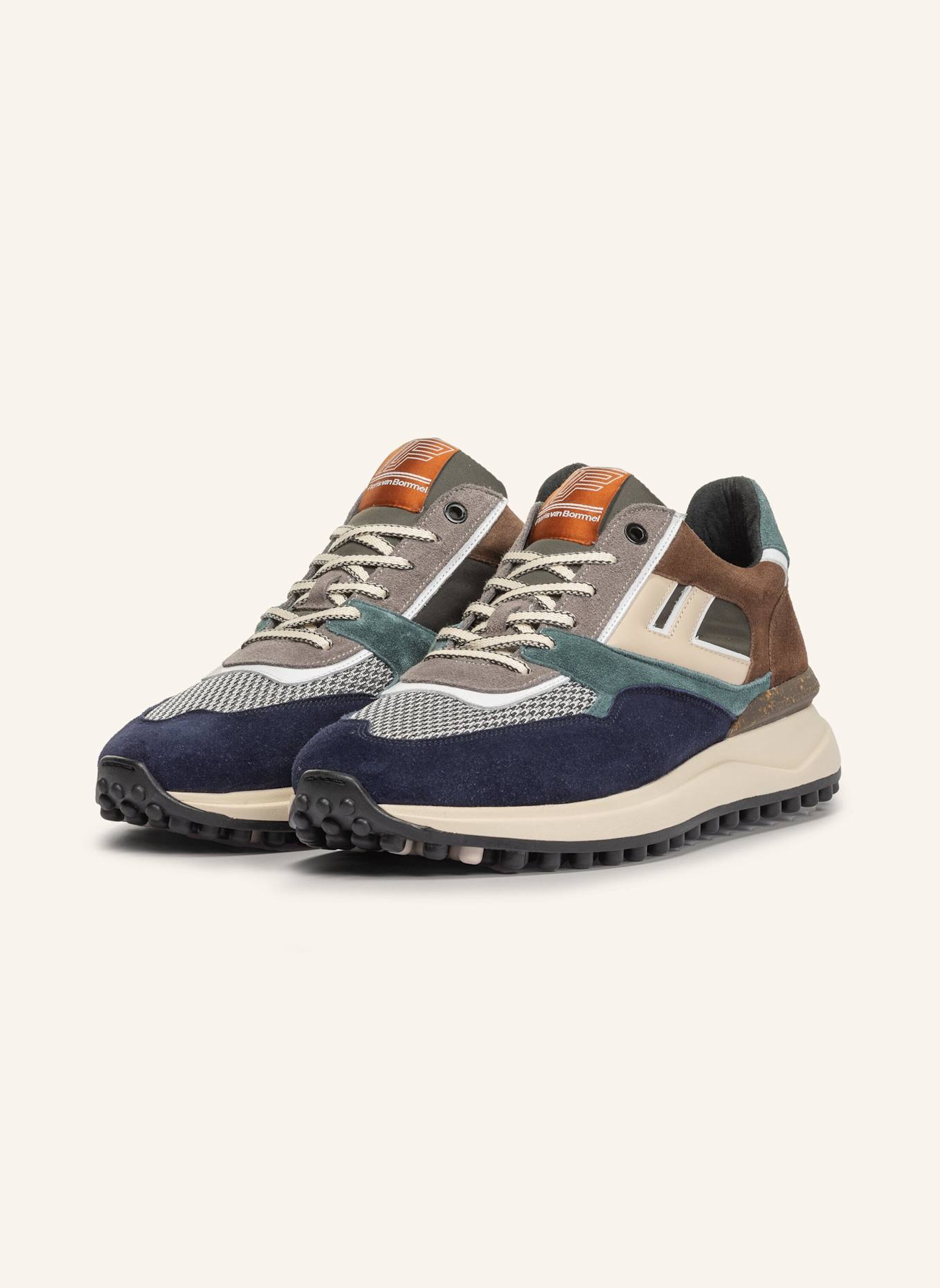 Floris van Bommel Sneaker NOPPI 29, Farbe: DUNKELBLAU/ BRAUN/ GRAU (Bild 1)