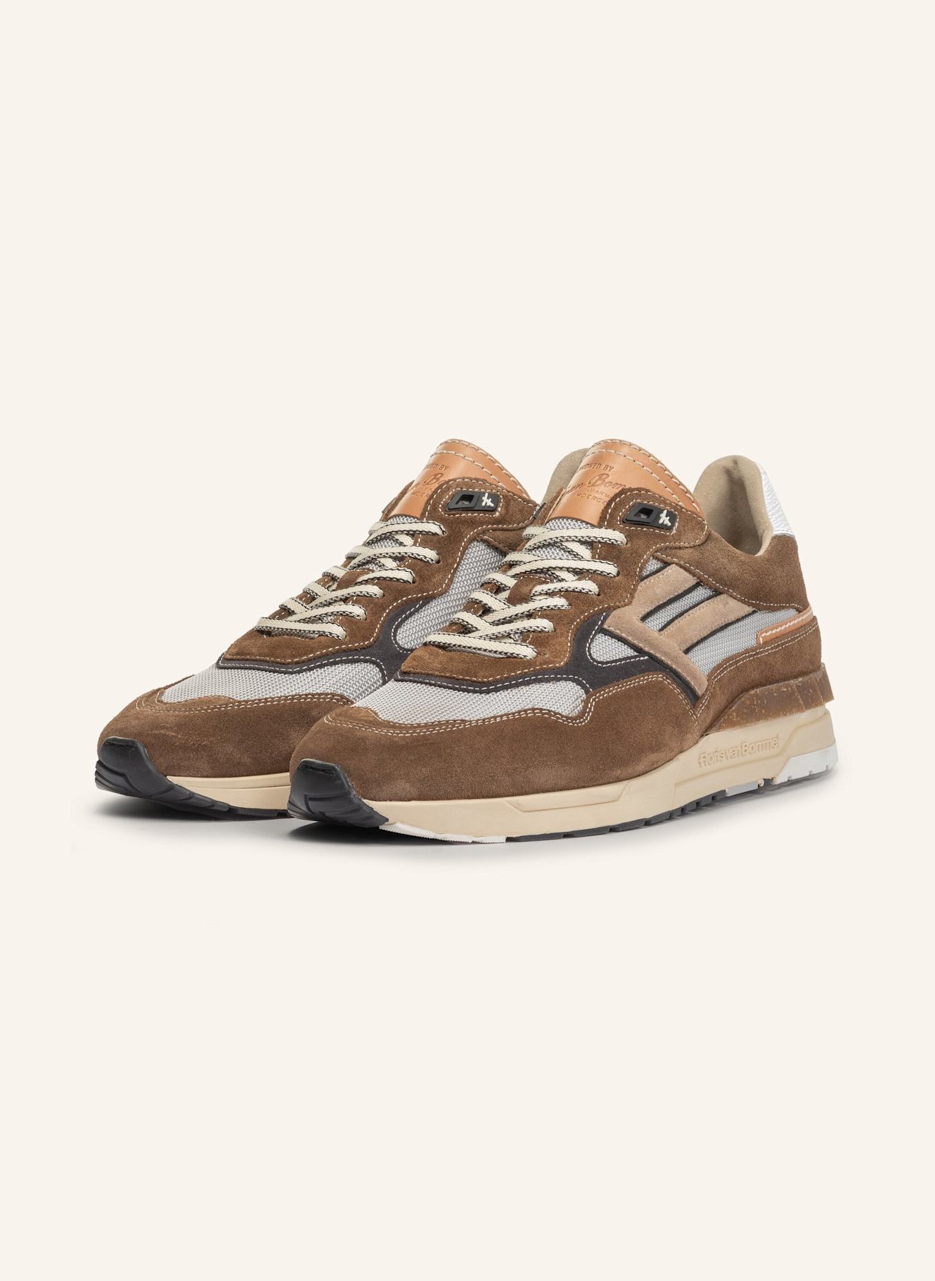 Floris van Bommel Sneaker DE RUNNER 07, Farbe: COGNAC/ GRAU (Bild 1)