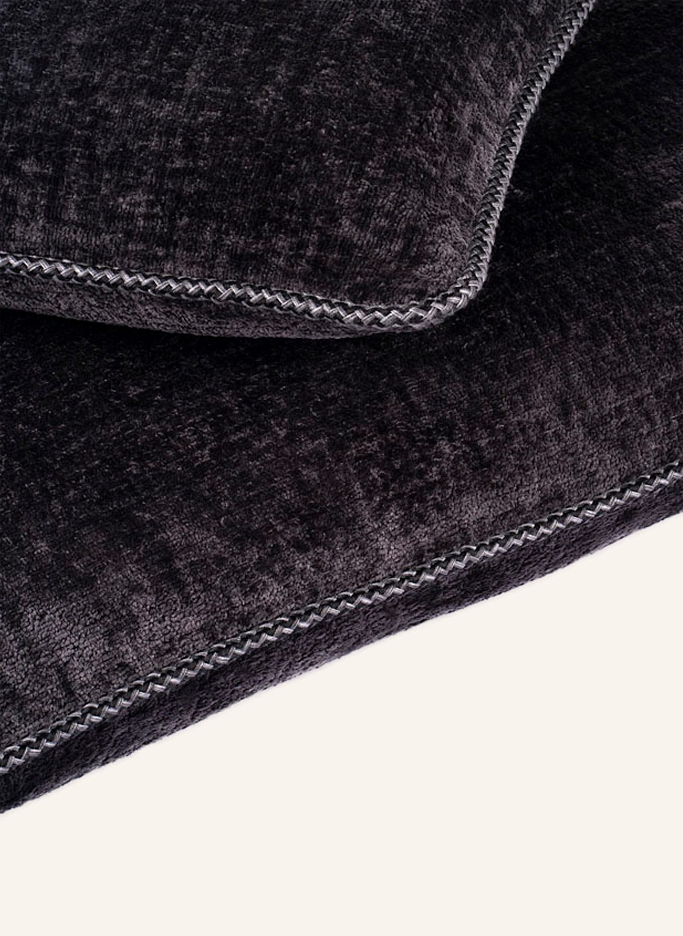 another mondaen Dekokissen FELDES MONOCHROM TEDDY: DUNKELGRAU