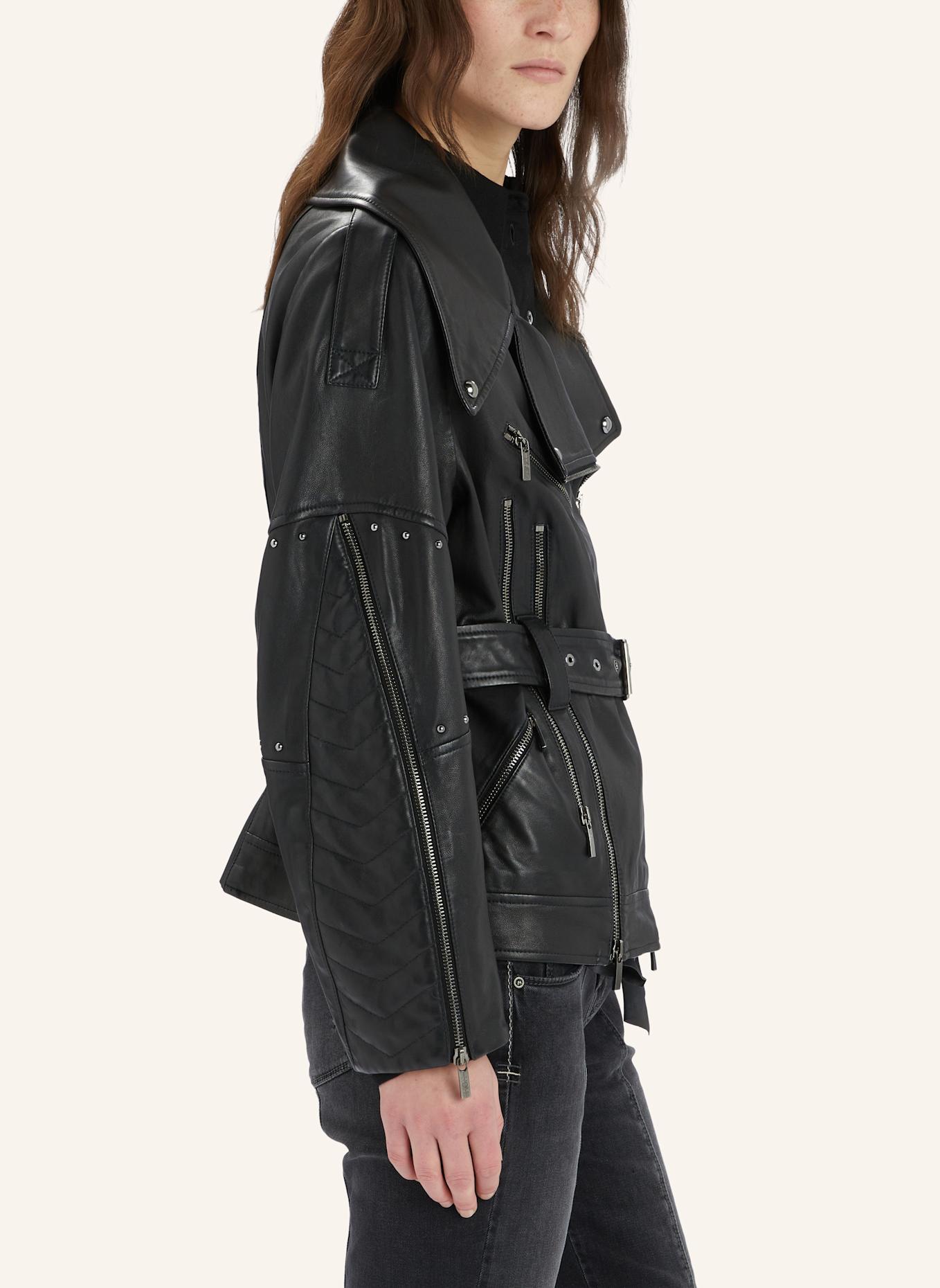 HIGH Lederjacke TOMMY mit Nieten: SCHWARZ