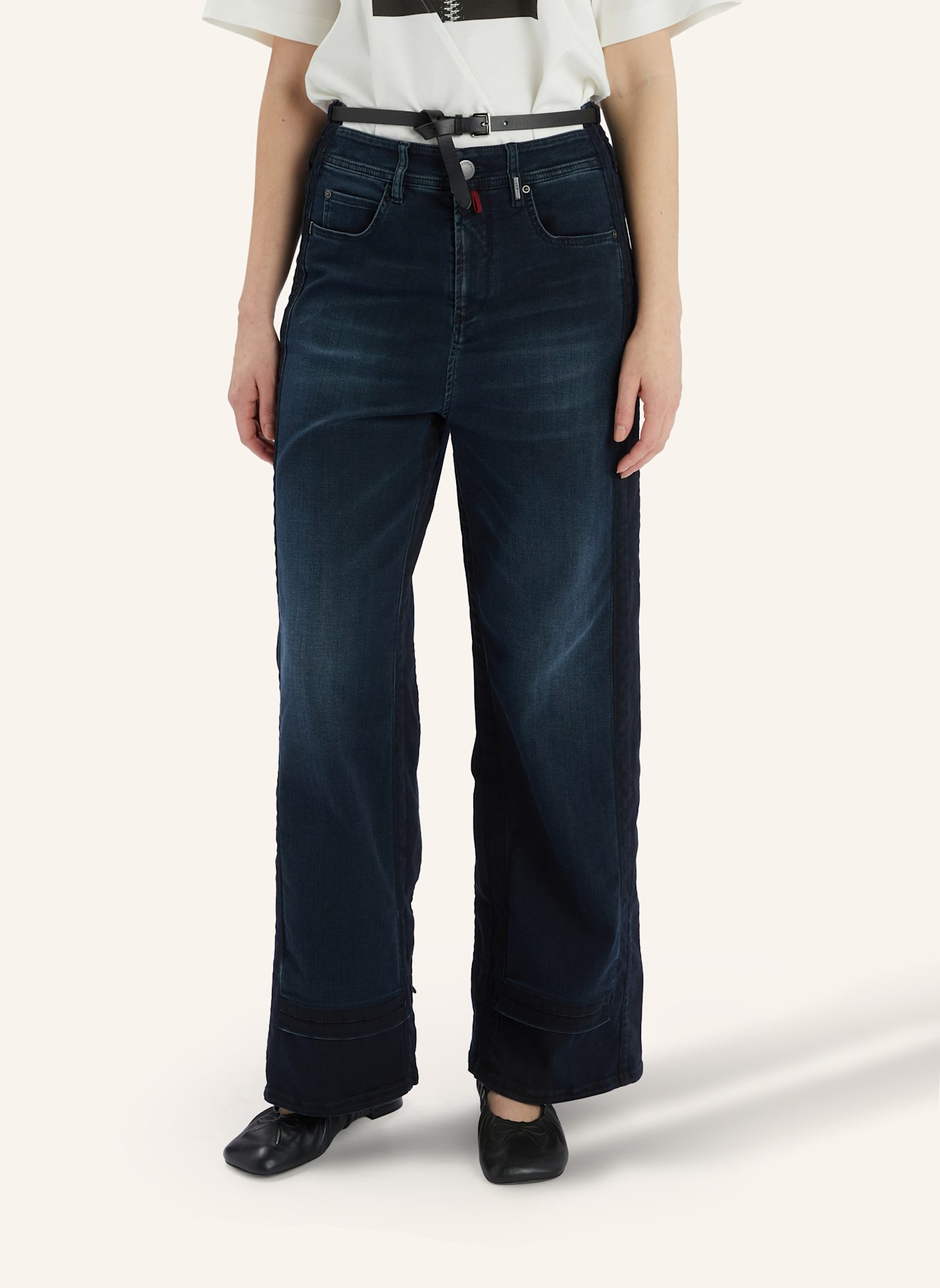HIGH Straight Jeans LIVEN-UP: DUNKELBLAUE