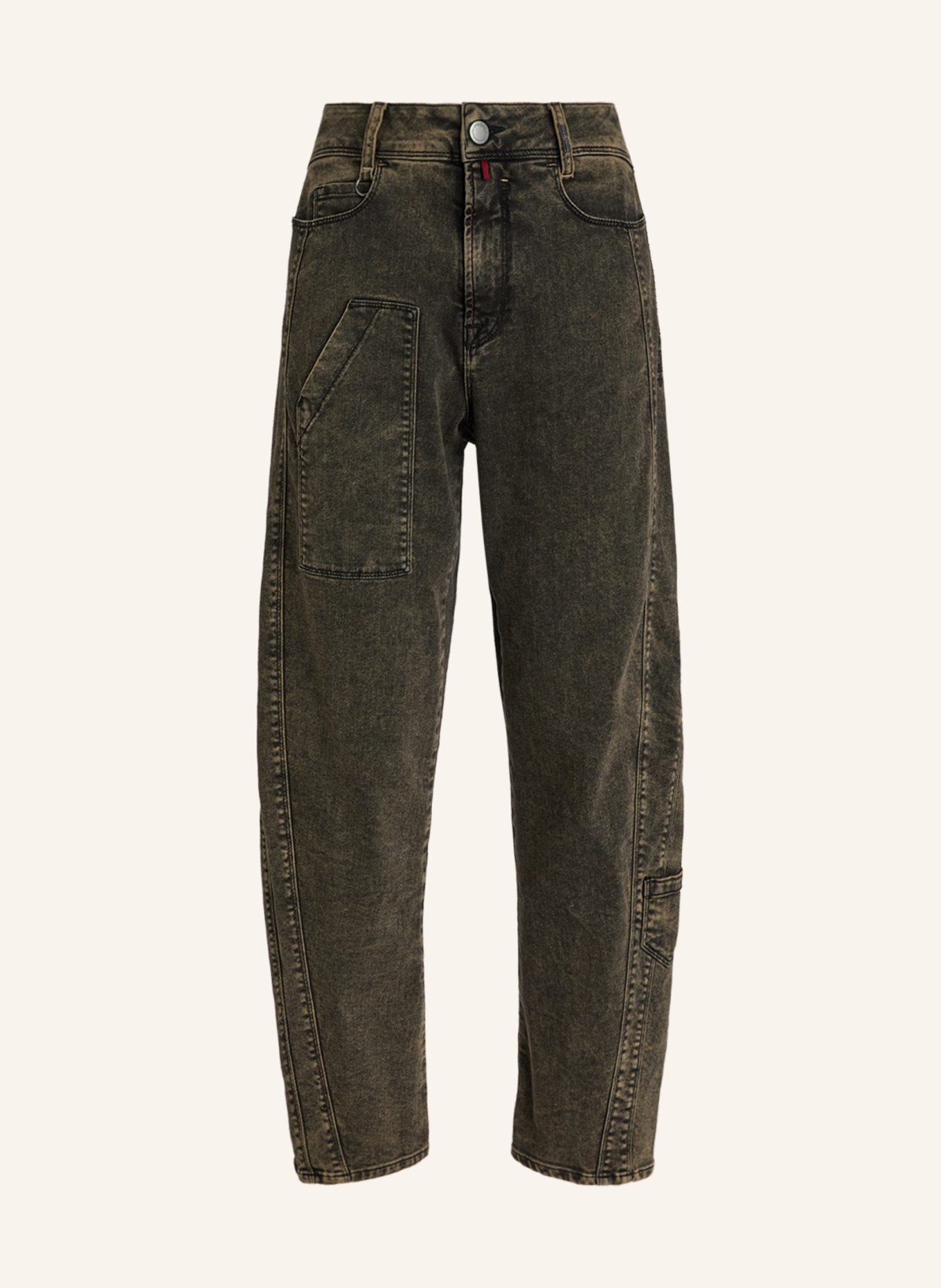 HIGH Jeans WIDE LEG SADDLE: GRÜN