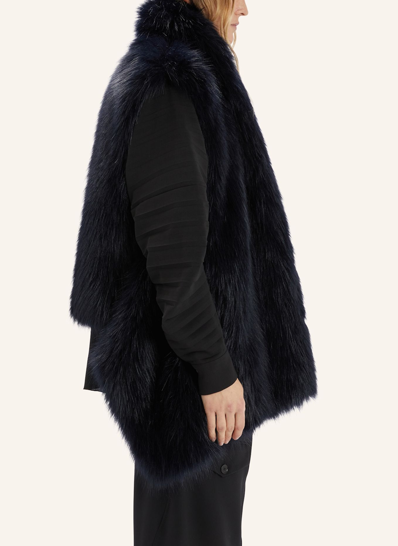 HIGH Wendeweste TRON aus Kunstfell: BLAU