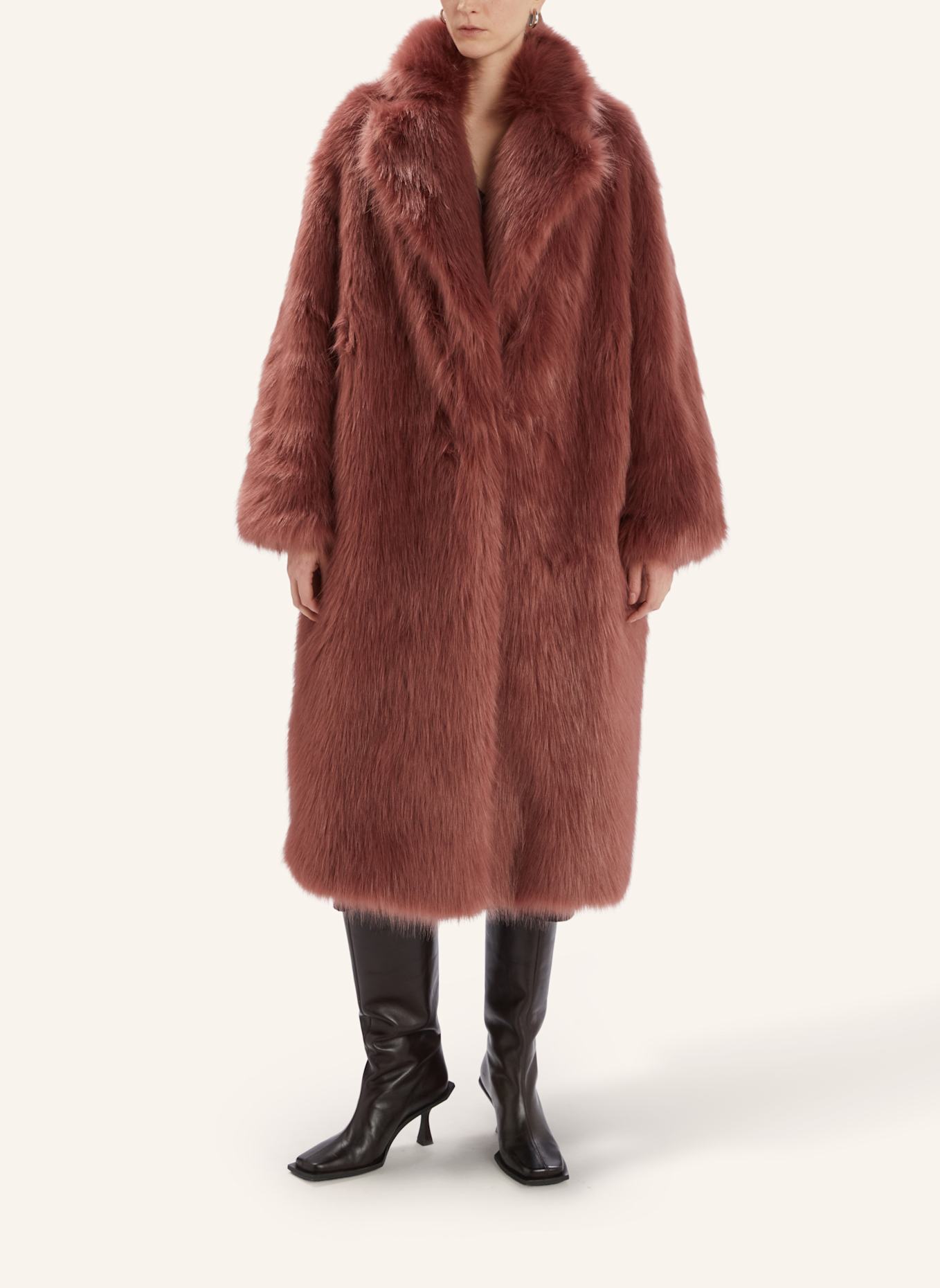 HIGH Kunstfellmantel CROSSING: ROSA