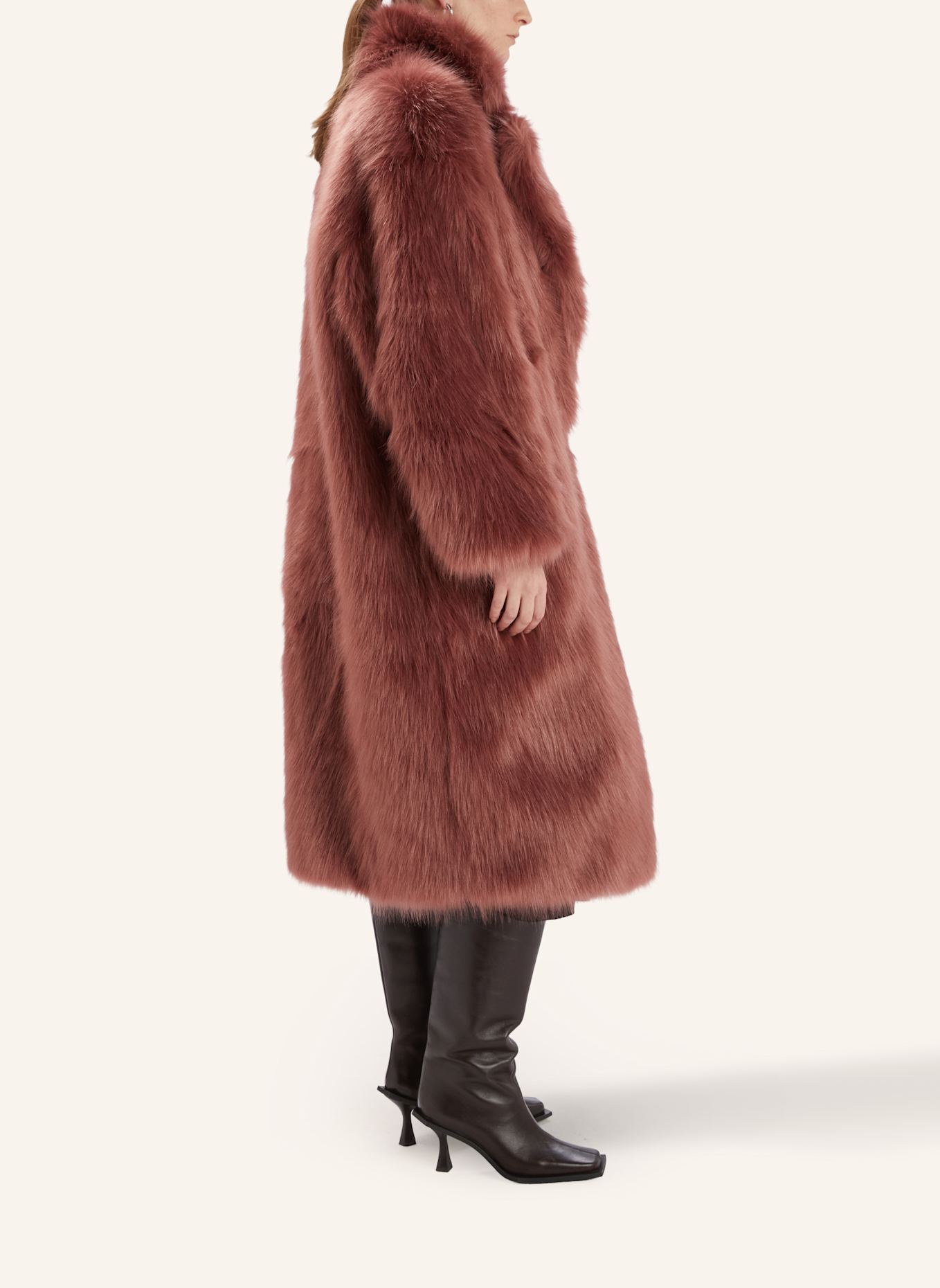 HIGH Kunstfellmantel CROSSING: ROSA