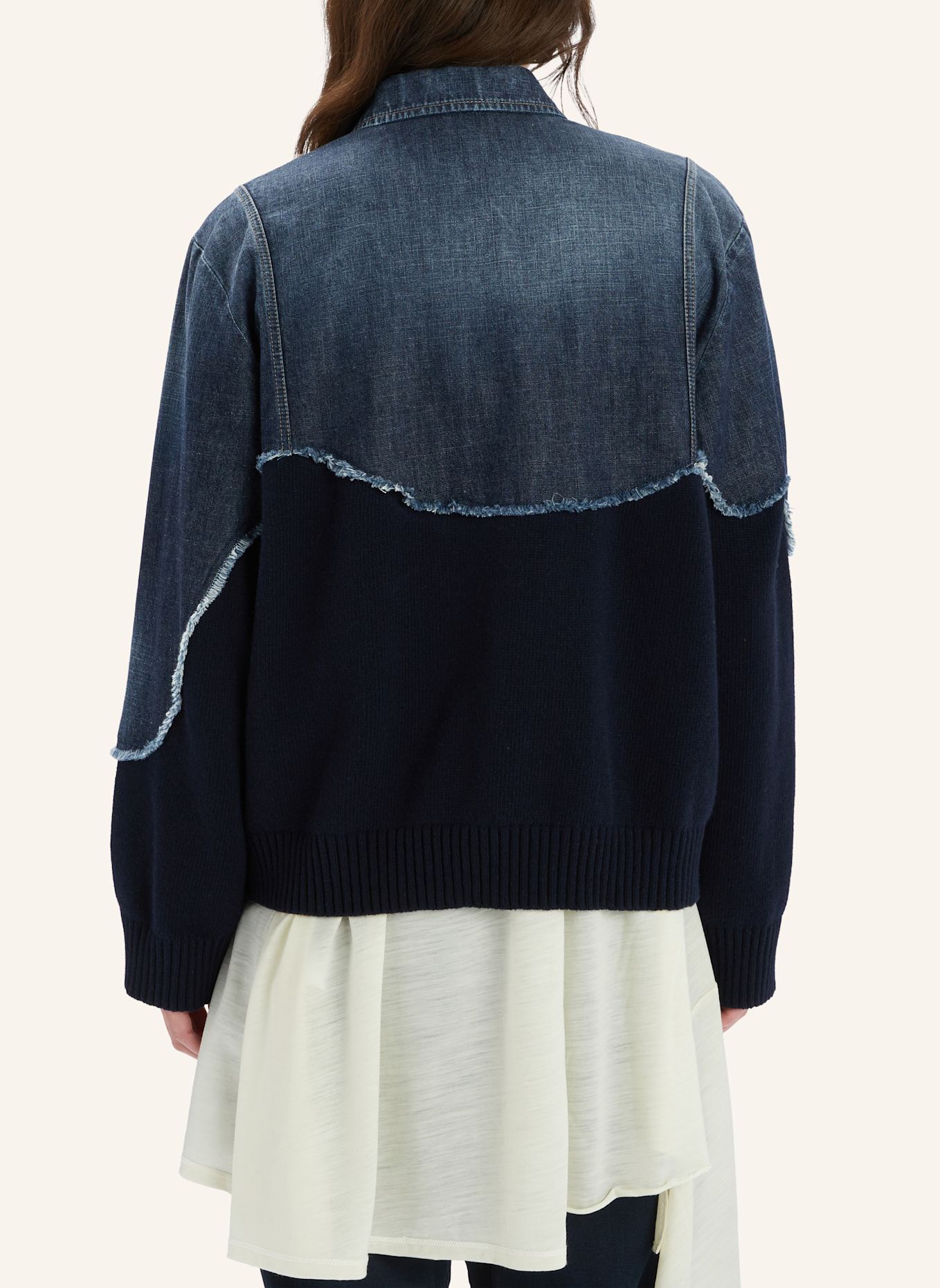 HIGH Pullover SAMPLER im Materialmix: BLAU