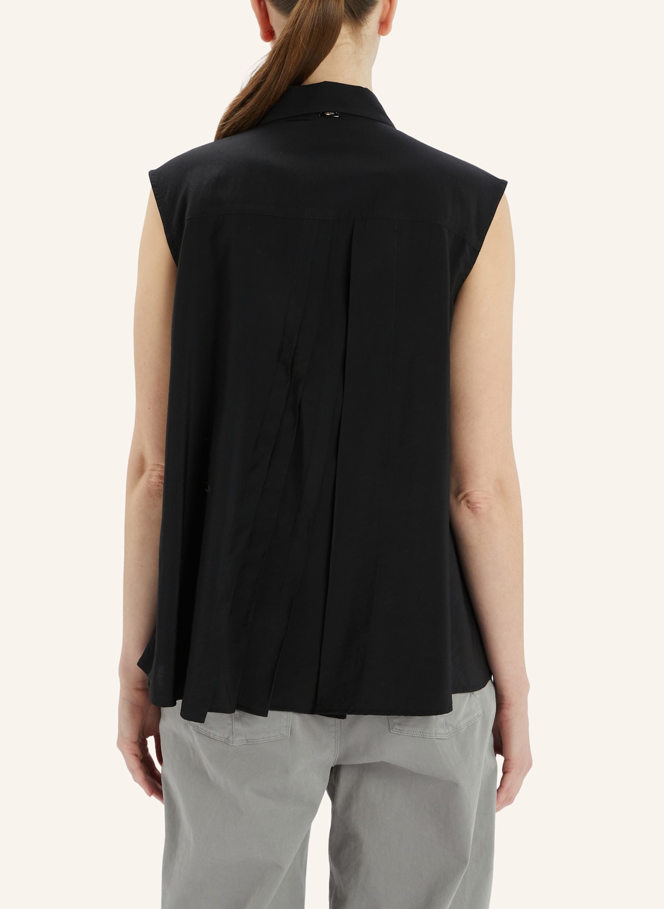 HIGH Blusentop DOODLE: SCHWARZ