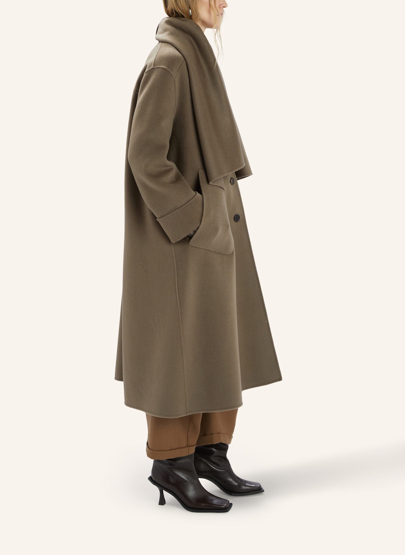 HIGH Wollmantel SPIRE: BEIGE