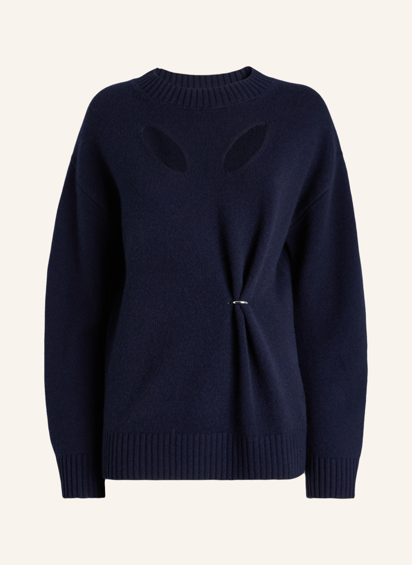 HIGH Pullover FOND mit Cashmere und Cut-outs: BLAU