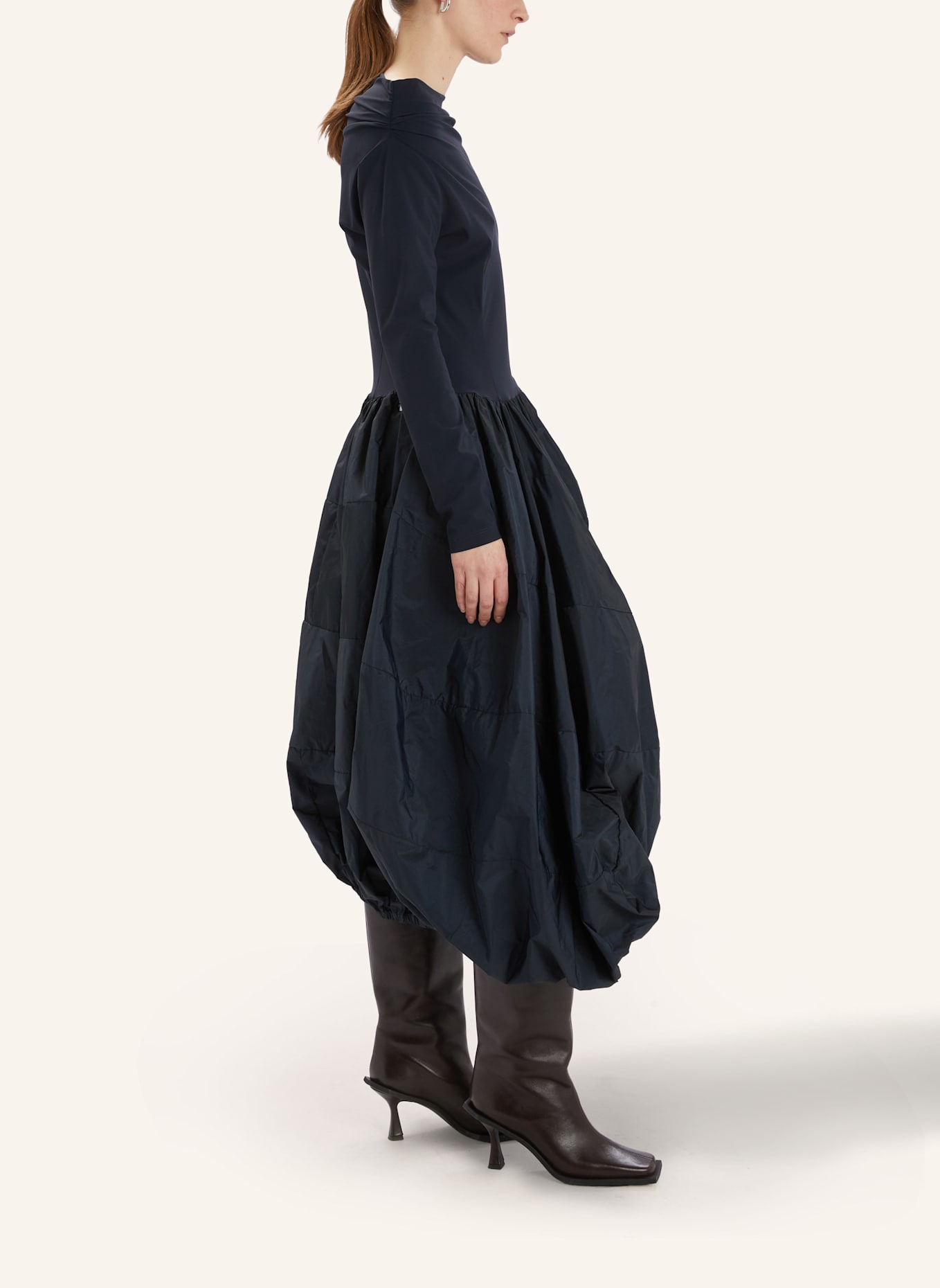 HIGH Kleid GRID: BLAU