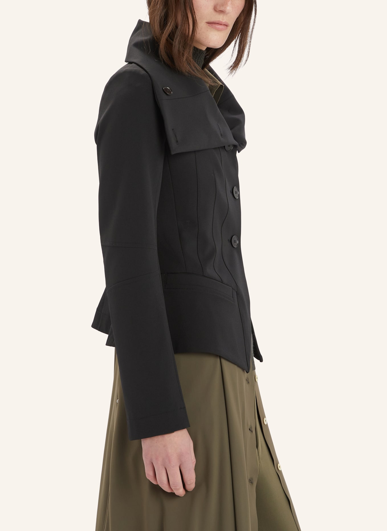 HIGH Jacke SCRUNCH: SCHWARZ