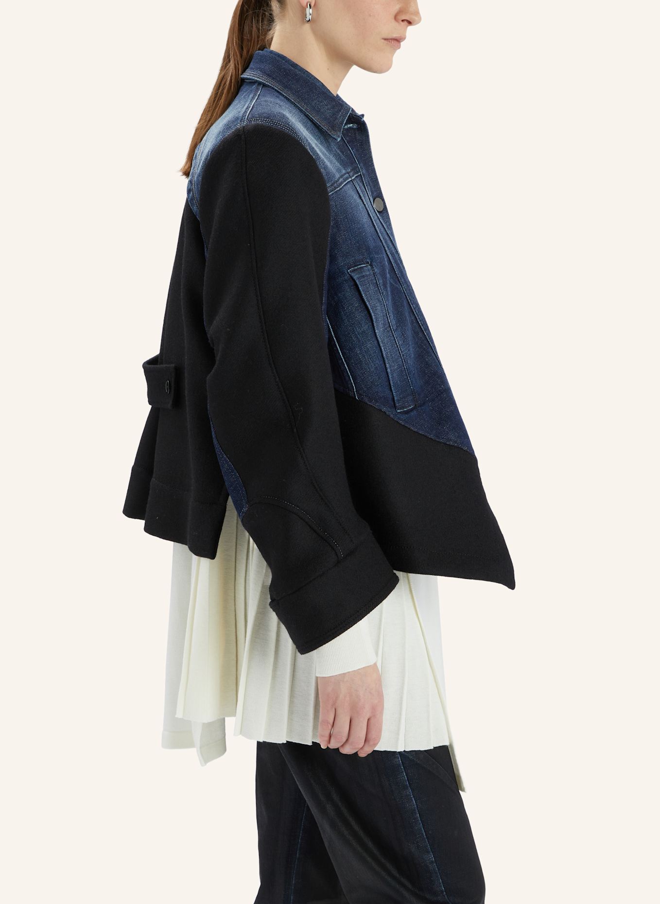 HIGH Jacke URCHIN im Materialmix: SCHWARZ