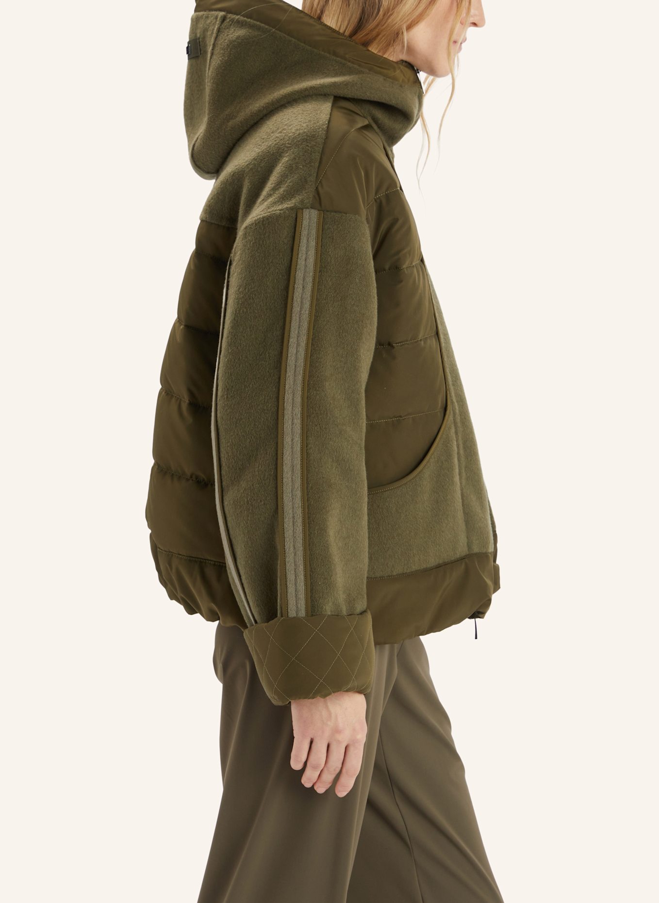 HIGH Jacke PRIMULA im Materialmix: GRÜN