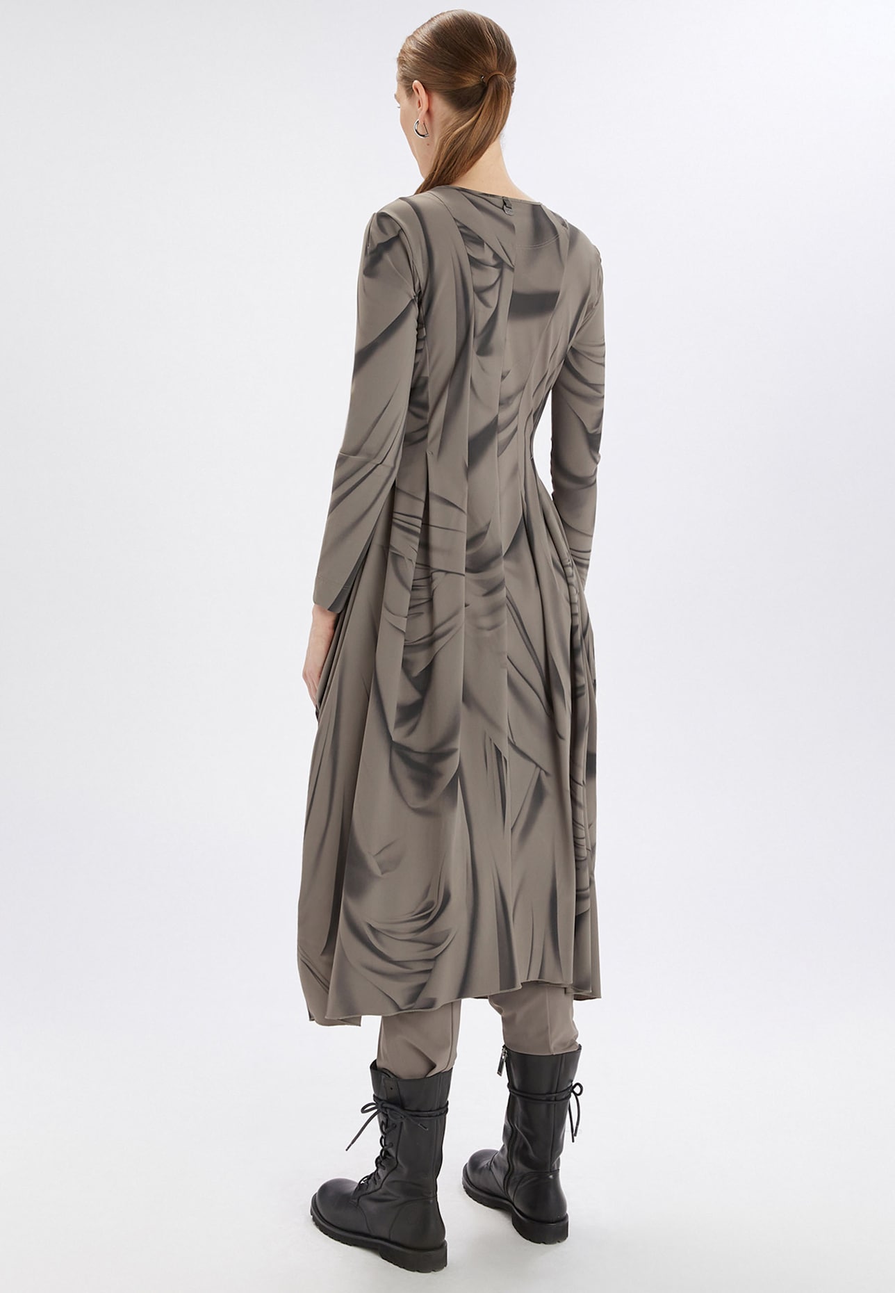 HIGH Jerseykleid AT-LENGTH: BEIGE