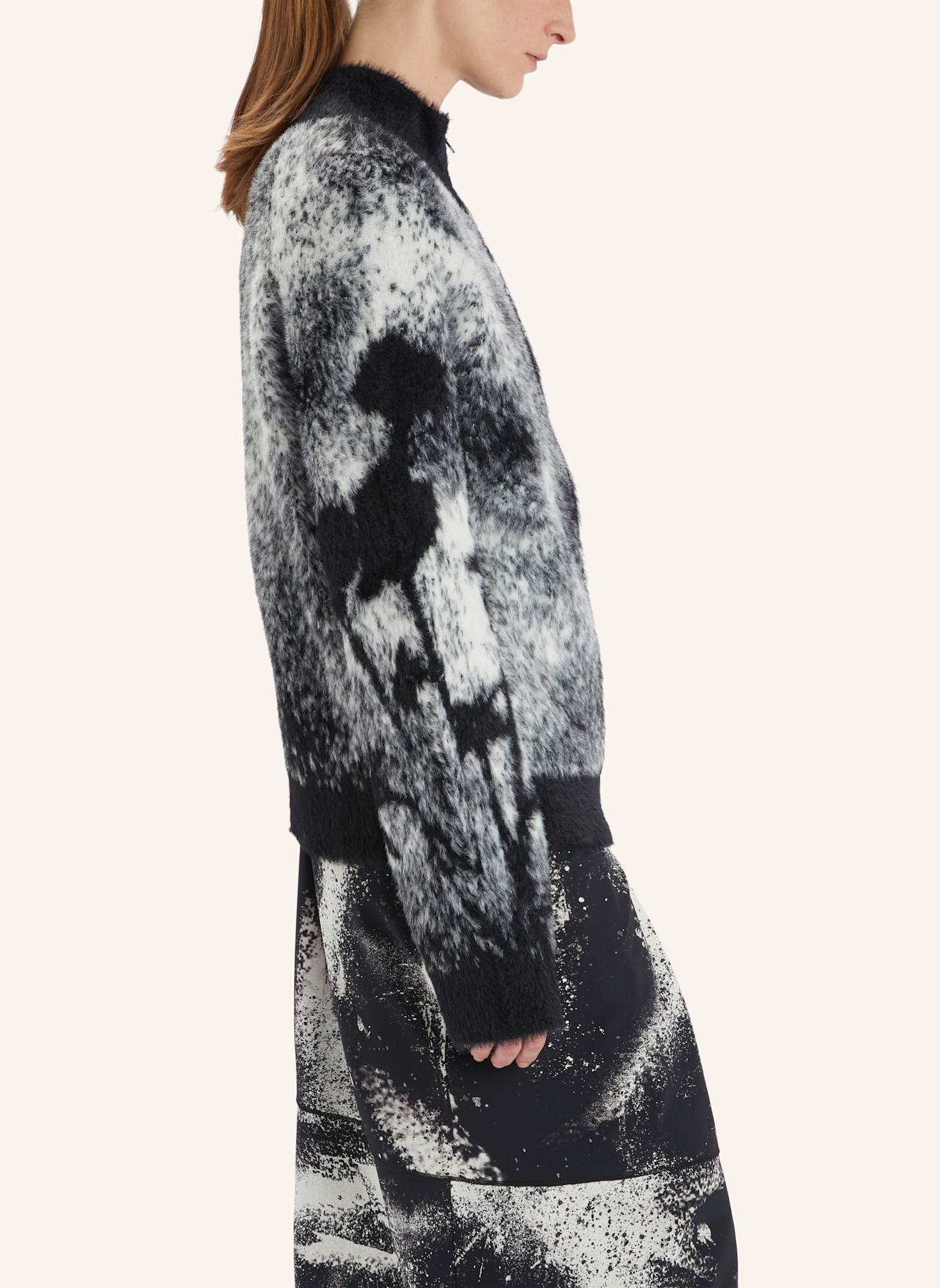 HIGH Jacquard-Strickjacke SUMMON UP: WEISS