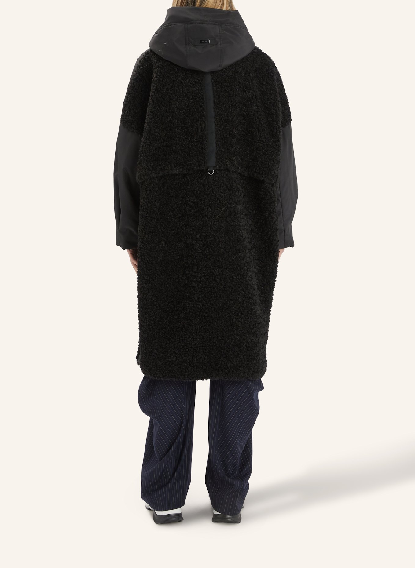 HIGH Parka ANNOTATE im Materialmix: SCHWARZ