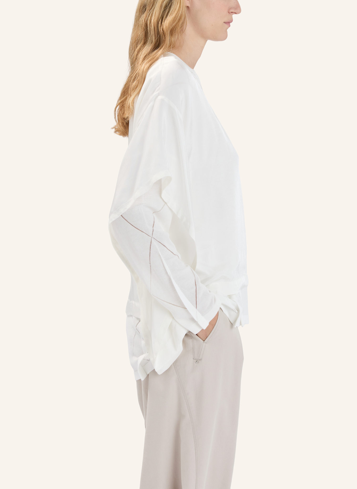 HIGH Kimono-Bluse MAJESTIC: WEISSGOLD