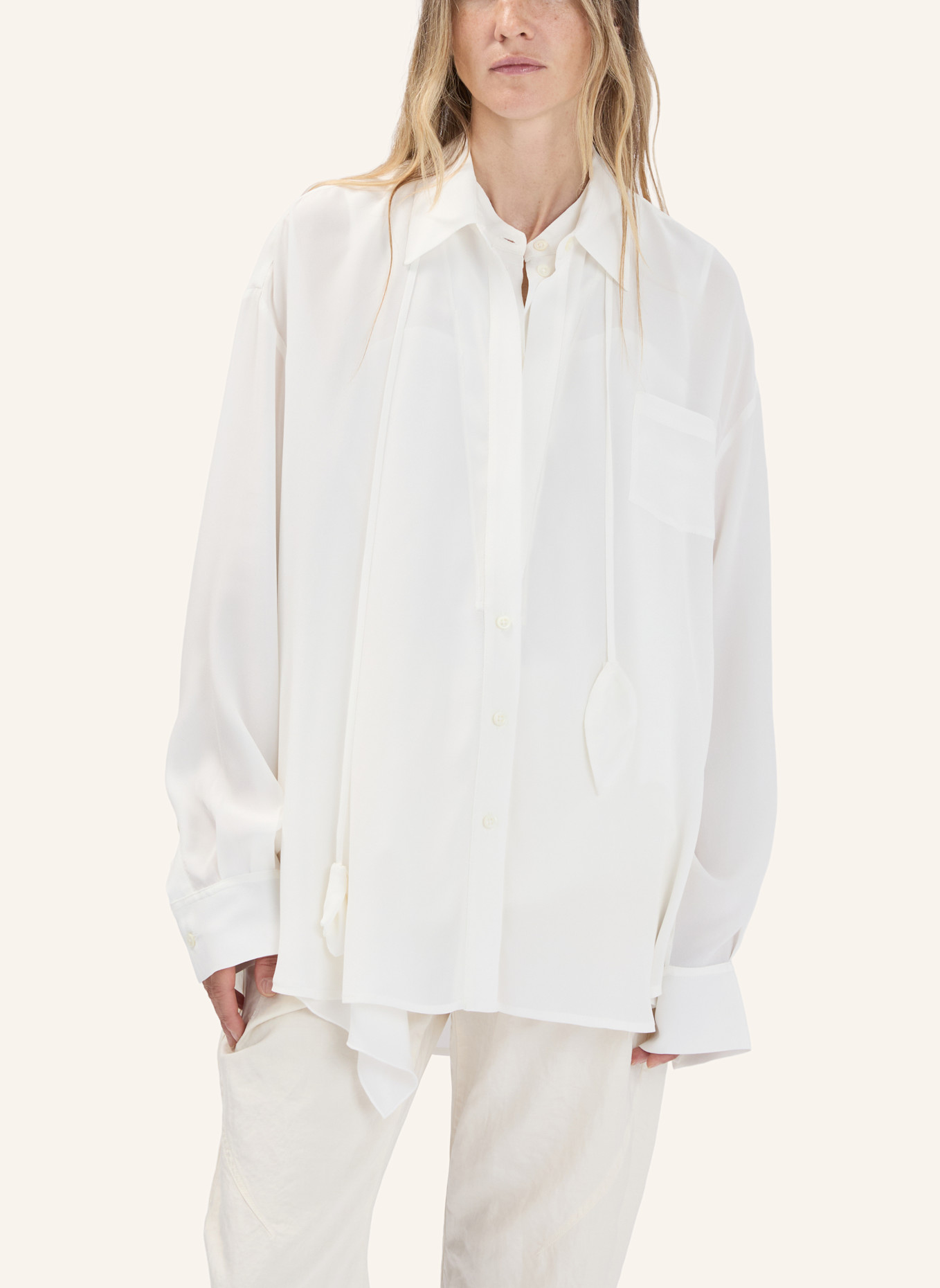 HIGH Bluse PROWL: WEISSGOLD