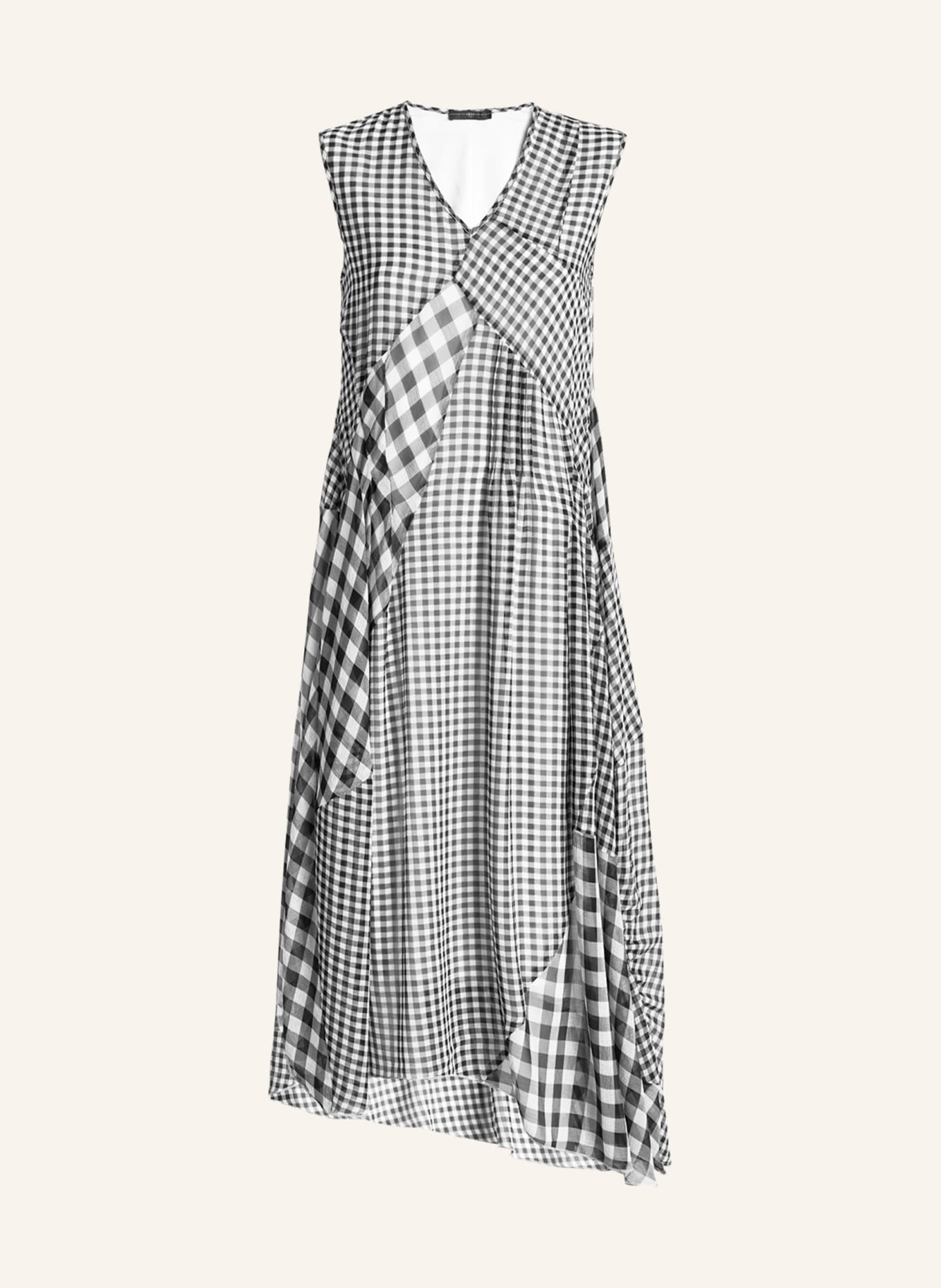 HIGH Karo-Kleid PORTAL: SCHWARZ