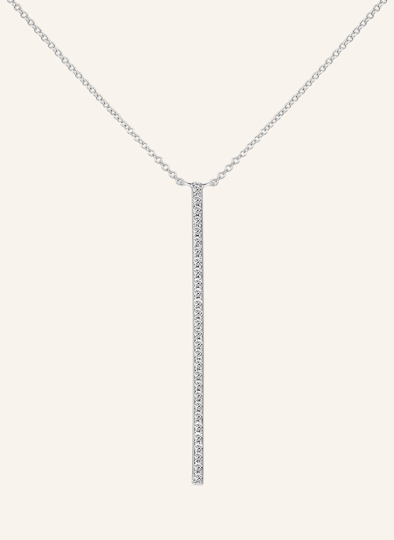 Leaf Halskette BAR aus 18 Karat Weißgold mit Diamanten: WEISSGOLD