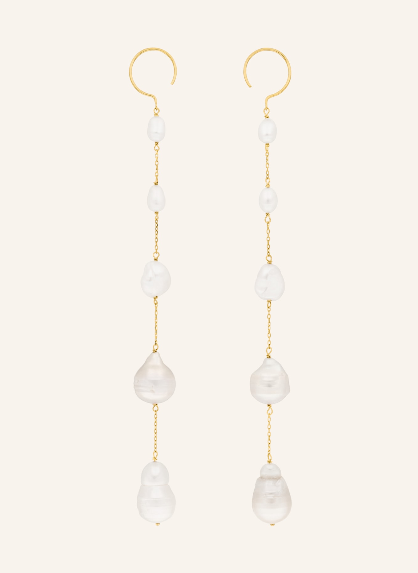 Leaf Ohrhänger BAROCK PERLS: GOLD