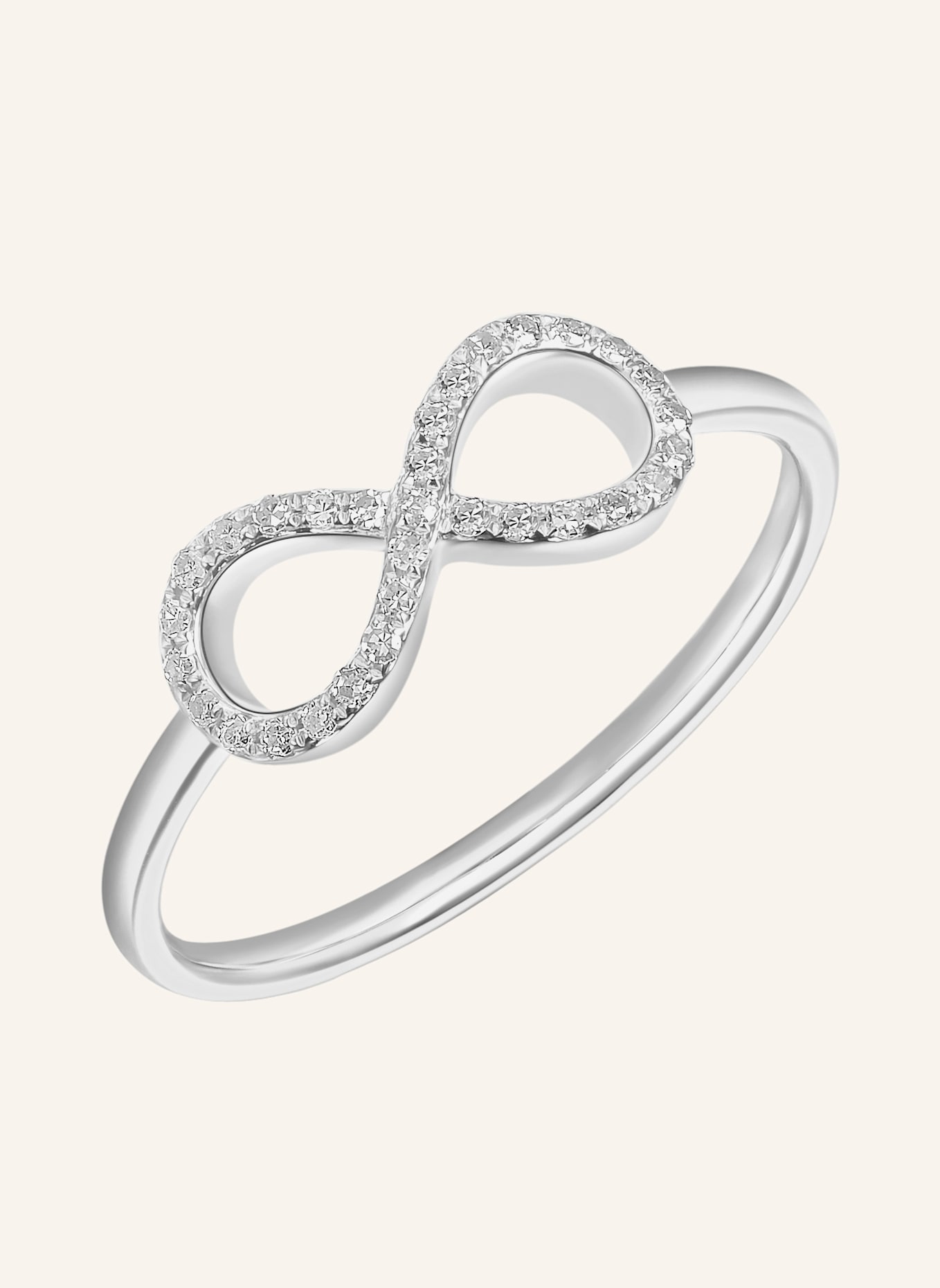 Leaf Ring INFINITY aus 18 Karat Weißgold mit Diamanten: WEISSGOLD