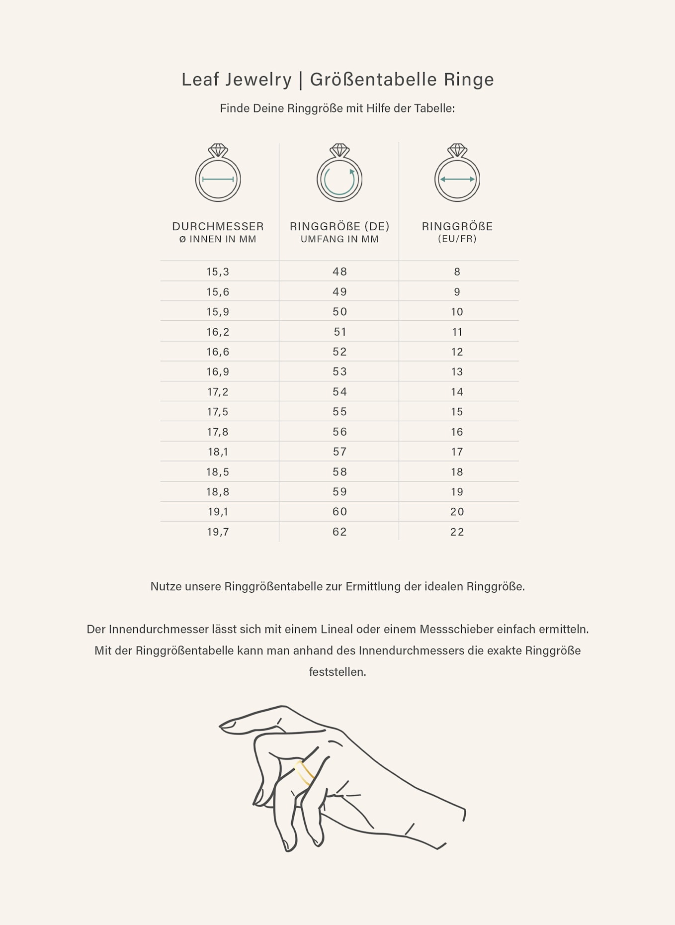 Leaf Ring INFINITY aus 18 Karat Roségold mit Diamanten: ROSÉGOLD