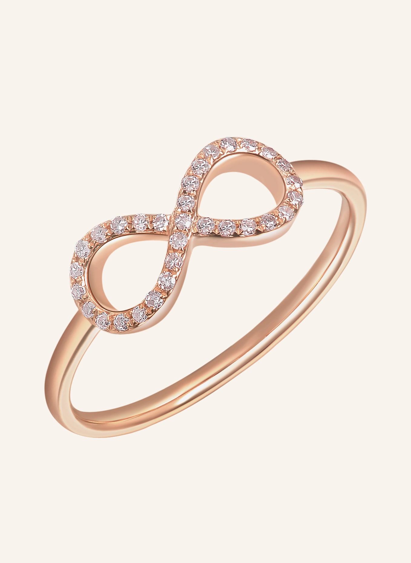 Leaf Ring INFINITY aus 18 Karat Roségold mit Diamanten: ROSÉGOLD