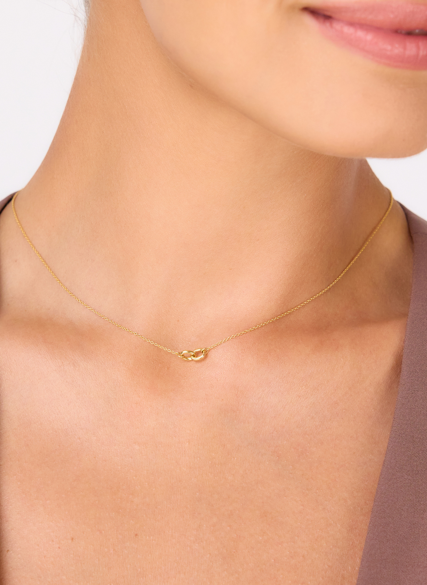 Leaf Halskette ETERNAL TOUCH aus 14 Karat Gelbgold: GOLD