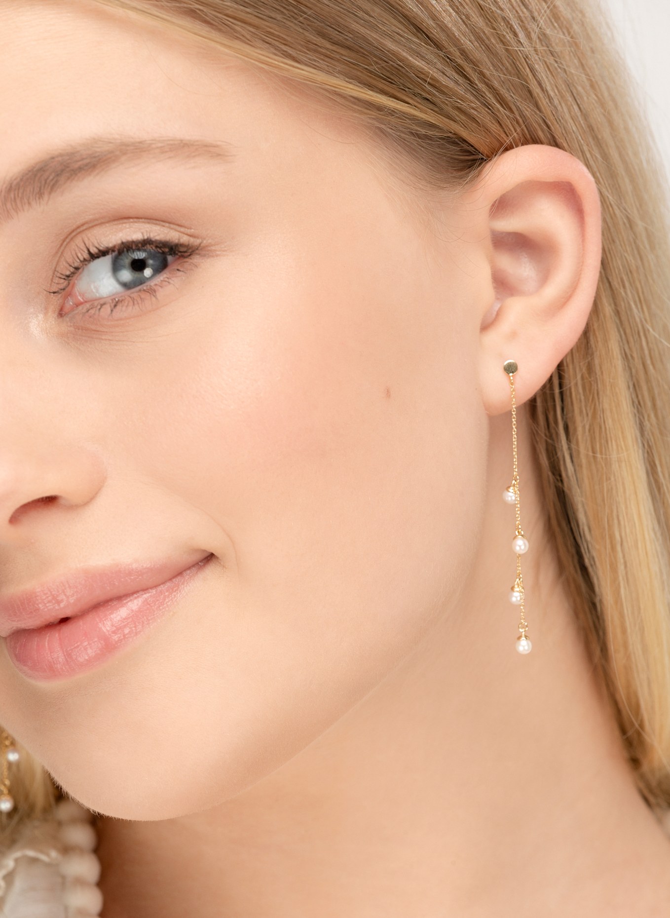 Leaf Ohrhänger PERLS aus 14 Karat Gelbgold: GOLD