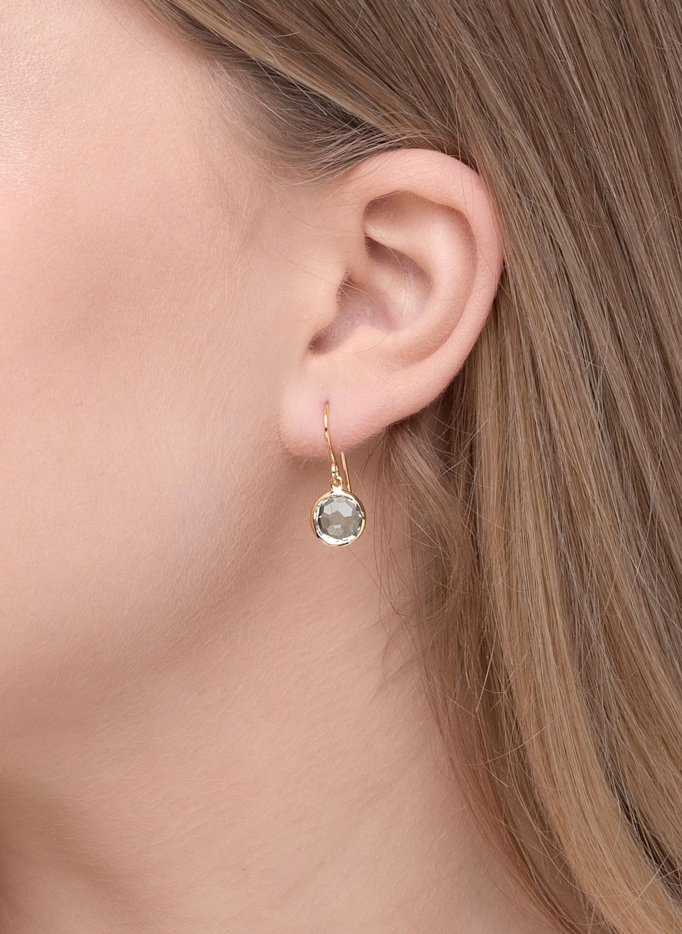 Leaf Ohrhänger AMETHYST aus 14 Karat Gelbgold: GOLD