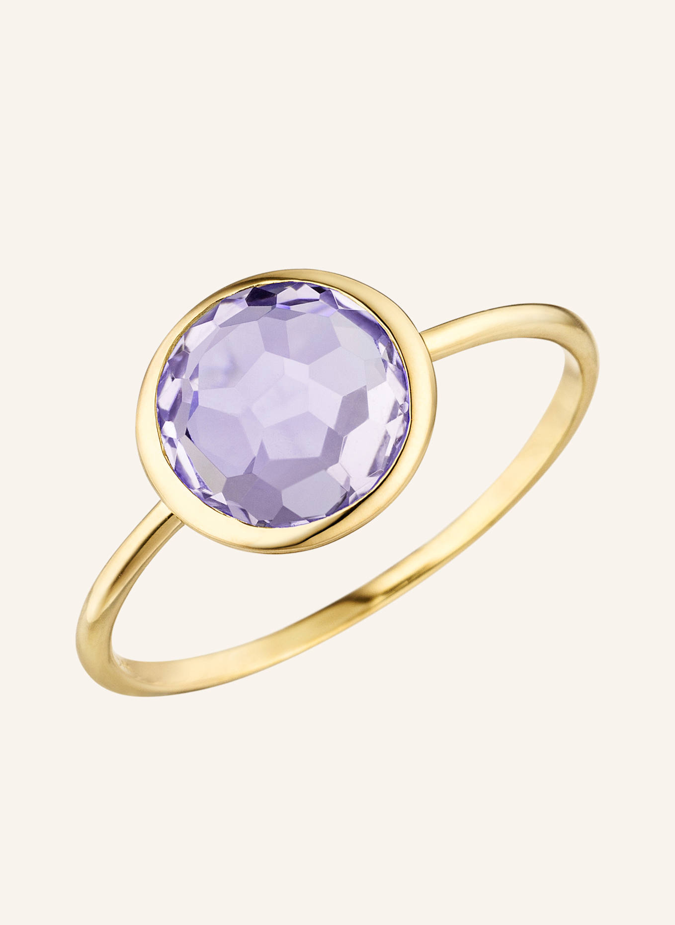 Leaf Ring AMETHYST aus 14 Karat Gelbgold: GOLD