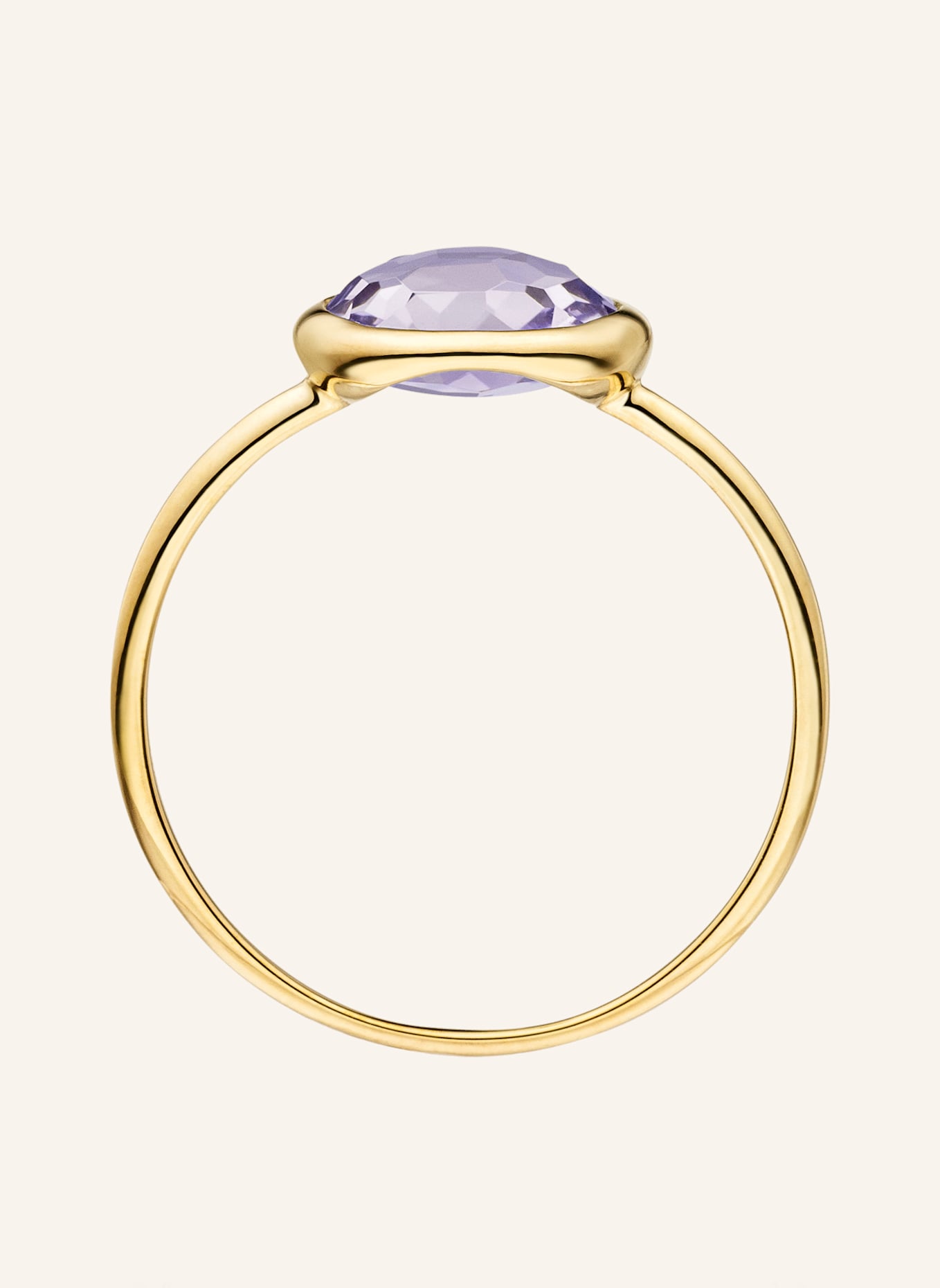 Leaf Ring AMETHYST aus 14 Karat Gelbgold: GOLD