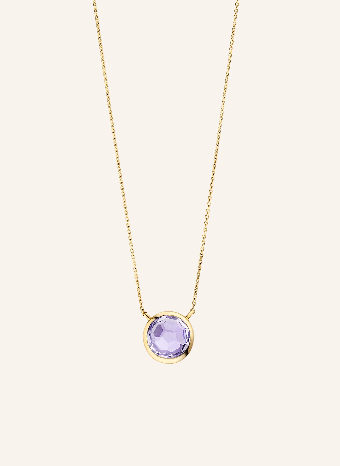 Leaf Halskette AMETHYST aus 14 Karat Gelbgold: GOLD