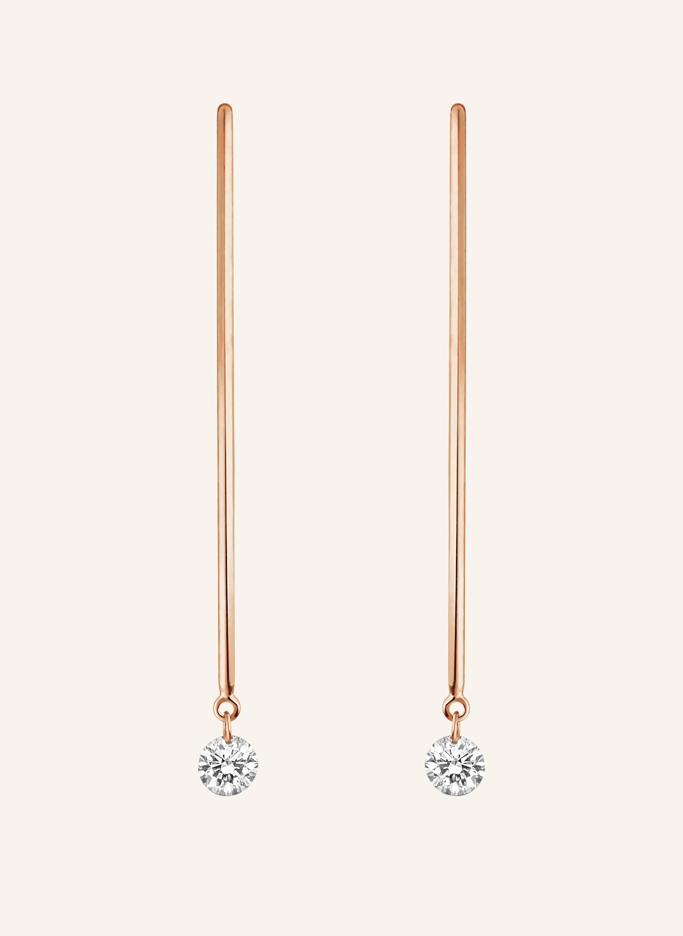 Leaf Creolen PURE M aus 18 Karat Rosébgold mit Diamanten: ROSÉGOLD