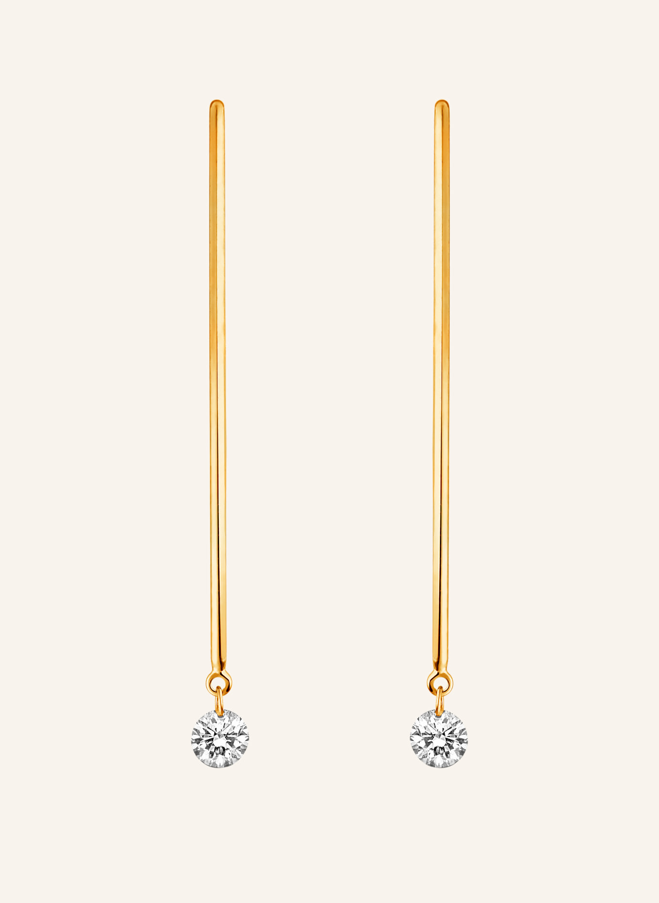 Leaf Creolen PURE M aus 18 Karat Gelbgold mit Diamanten: GOLD