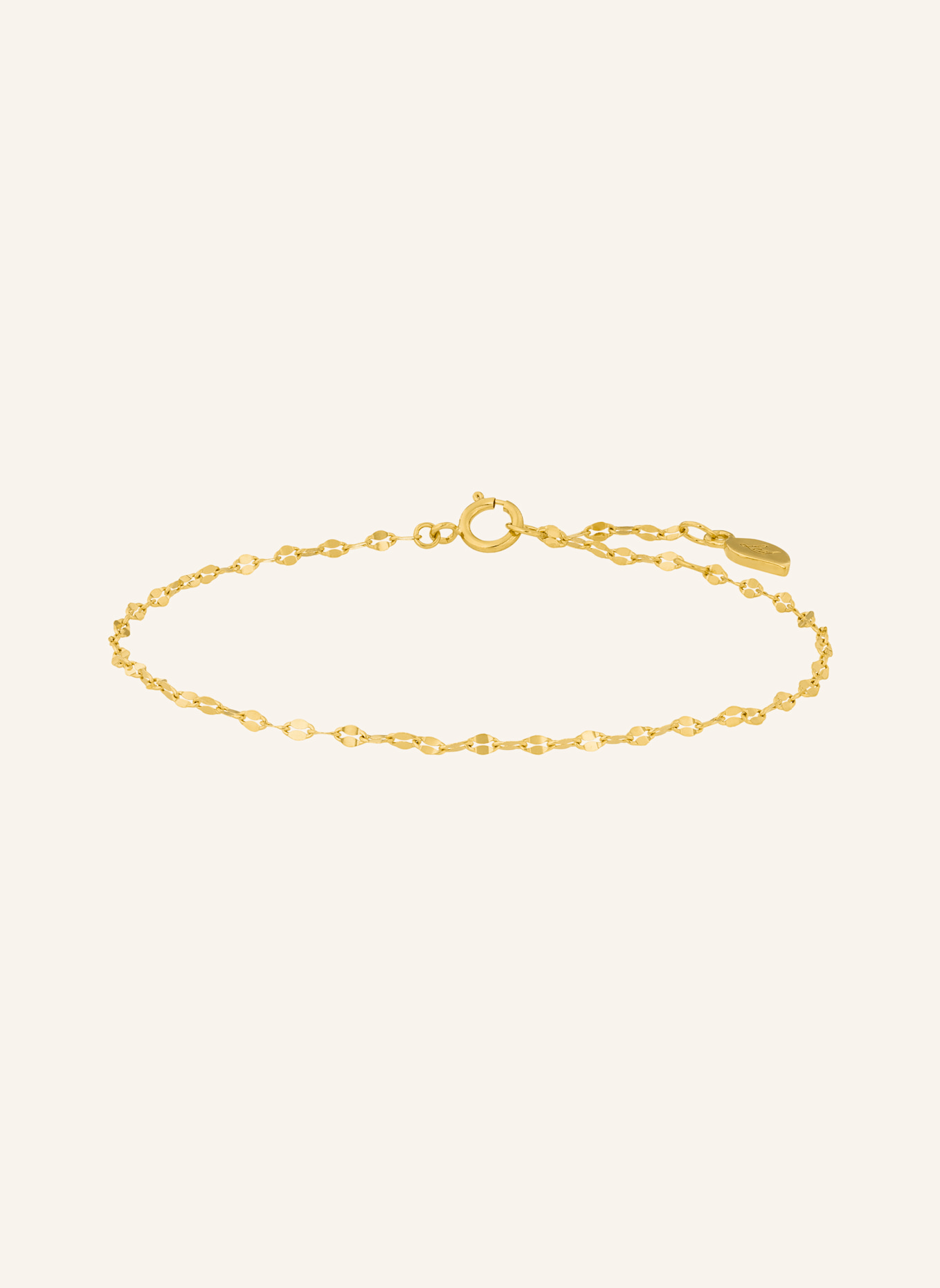 Leaf Armband SHINY TWIST aus 14 Karat Gelbgold: GOLD
