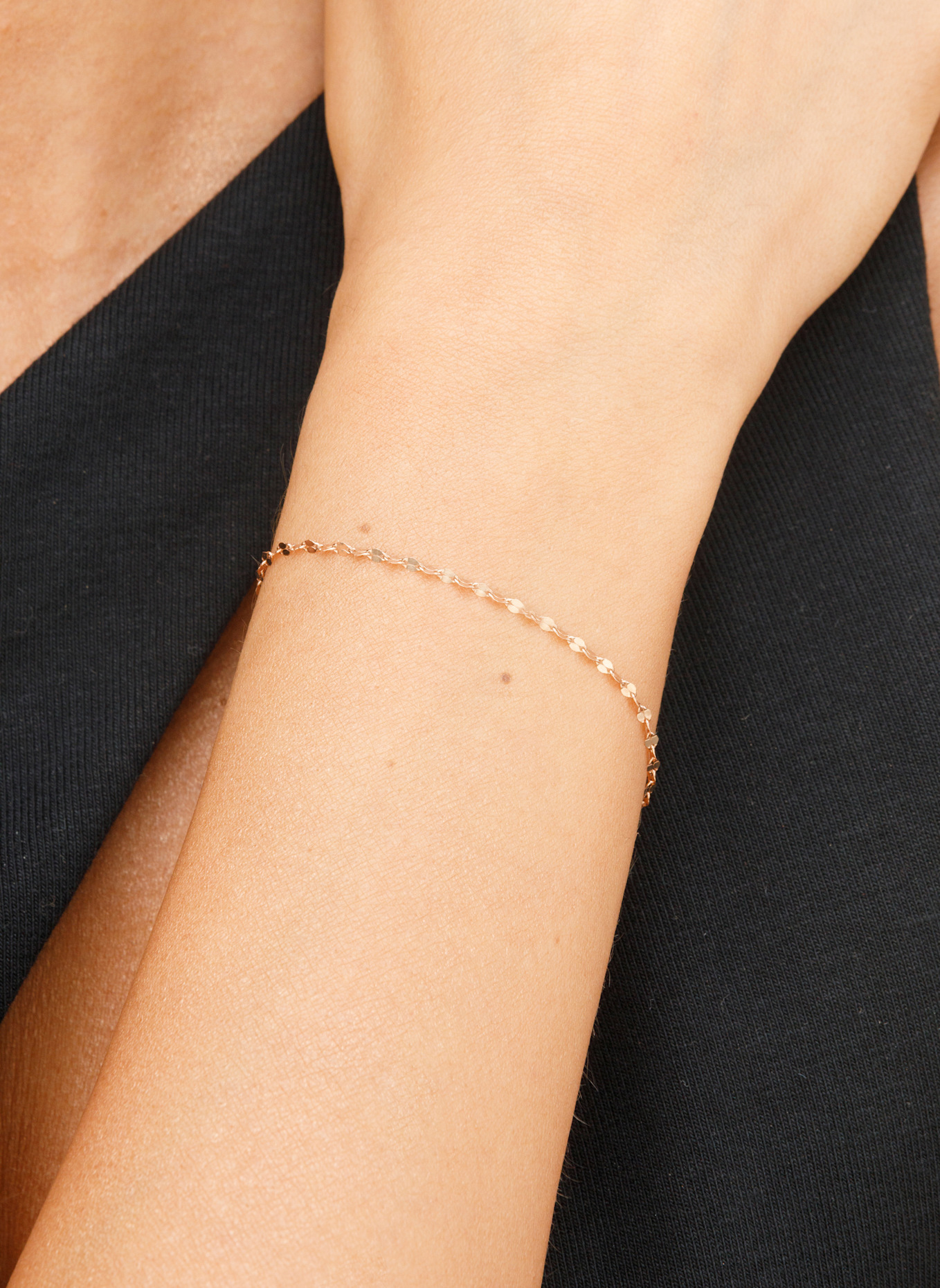 Leaf Armband SHINY TWIST aus 14 Karat Rosègold: ROSÉGOLD