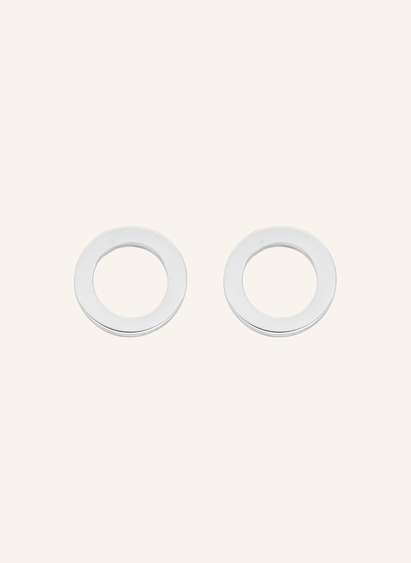 Leaf Ohrstecker CIRCLE aus 14 Karat Weißgold: WEISSGOLD